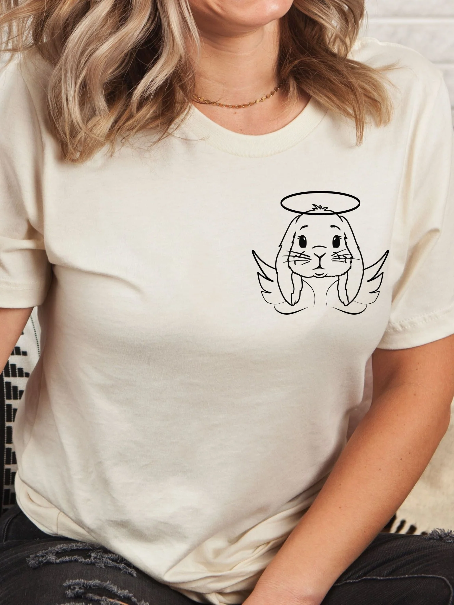 Angel Bunny Unisex T-Shirt - Image 7