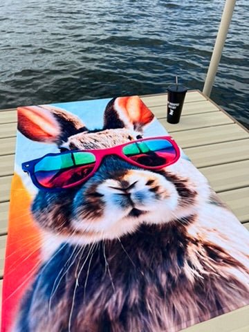 Surfin' Bunny Beach Towel - Image 3