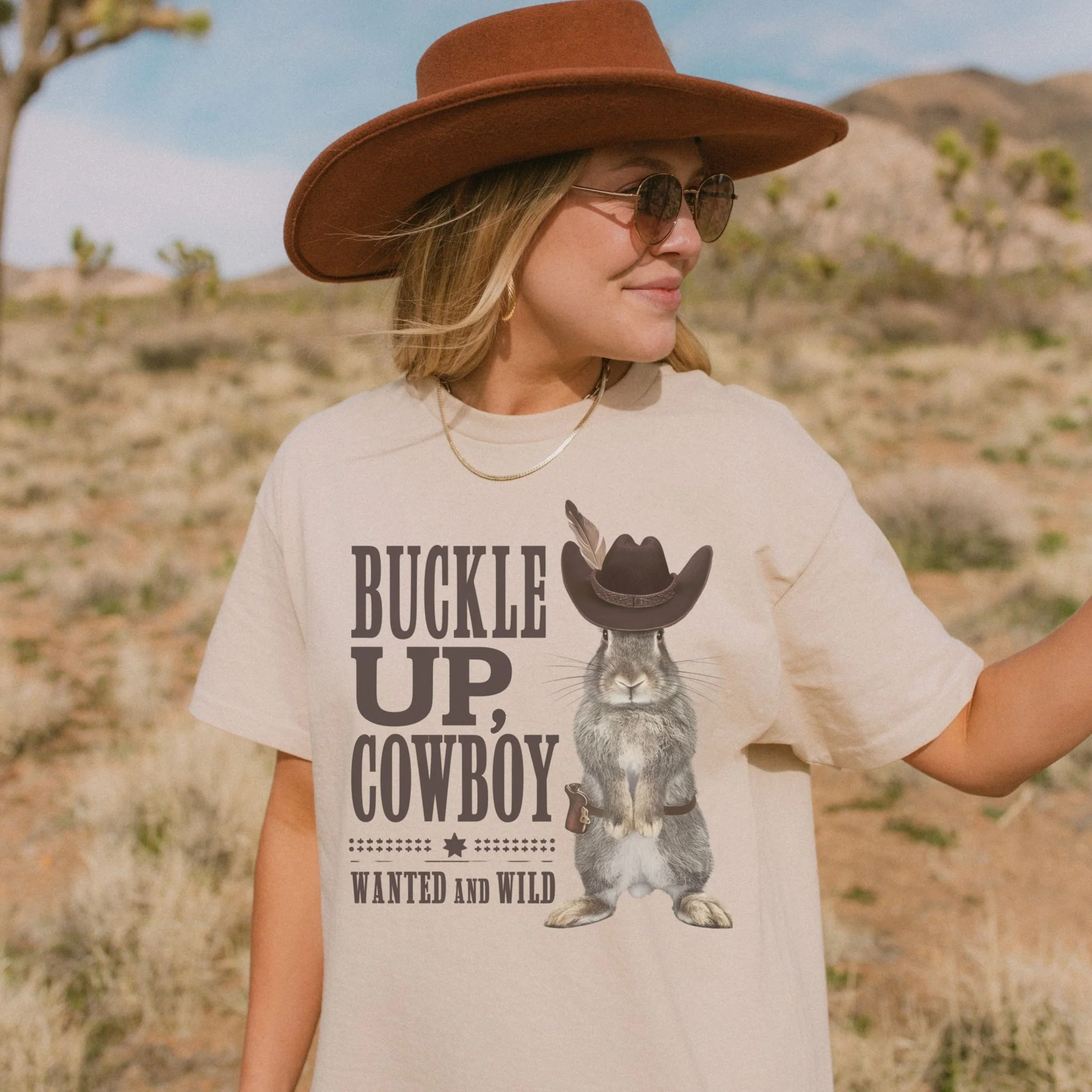 Buckle Up, Cowboy Unisex Garment-dyed Heavyweight T-Shirt - Image 6