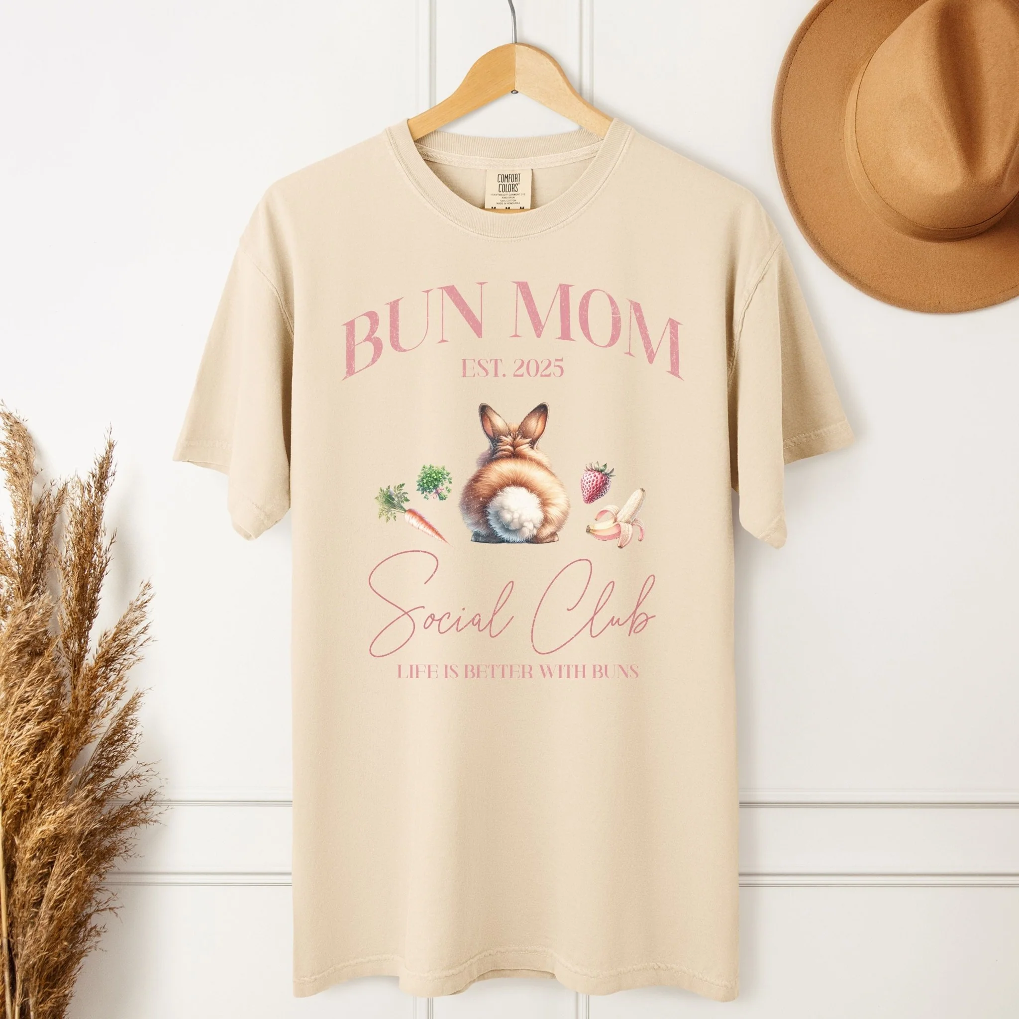 Bun Mom Social Club Unisex Garment-dyed Heavyweight T-Shirt - Image 5