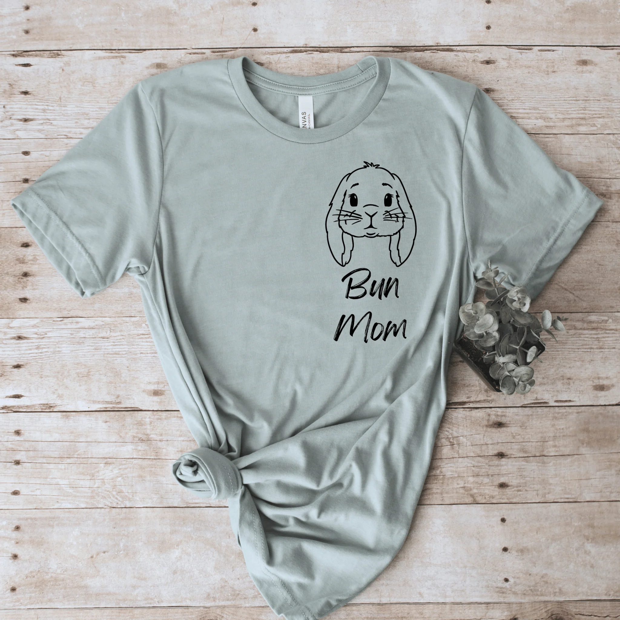 Bun Mom Unisex T-shirt- Lop Design - Image 3
