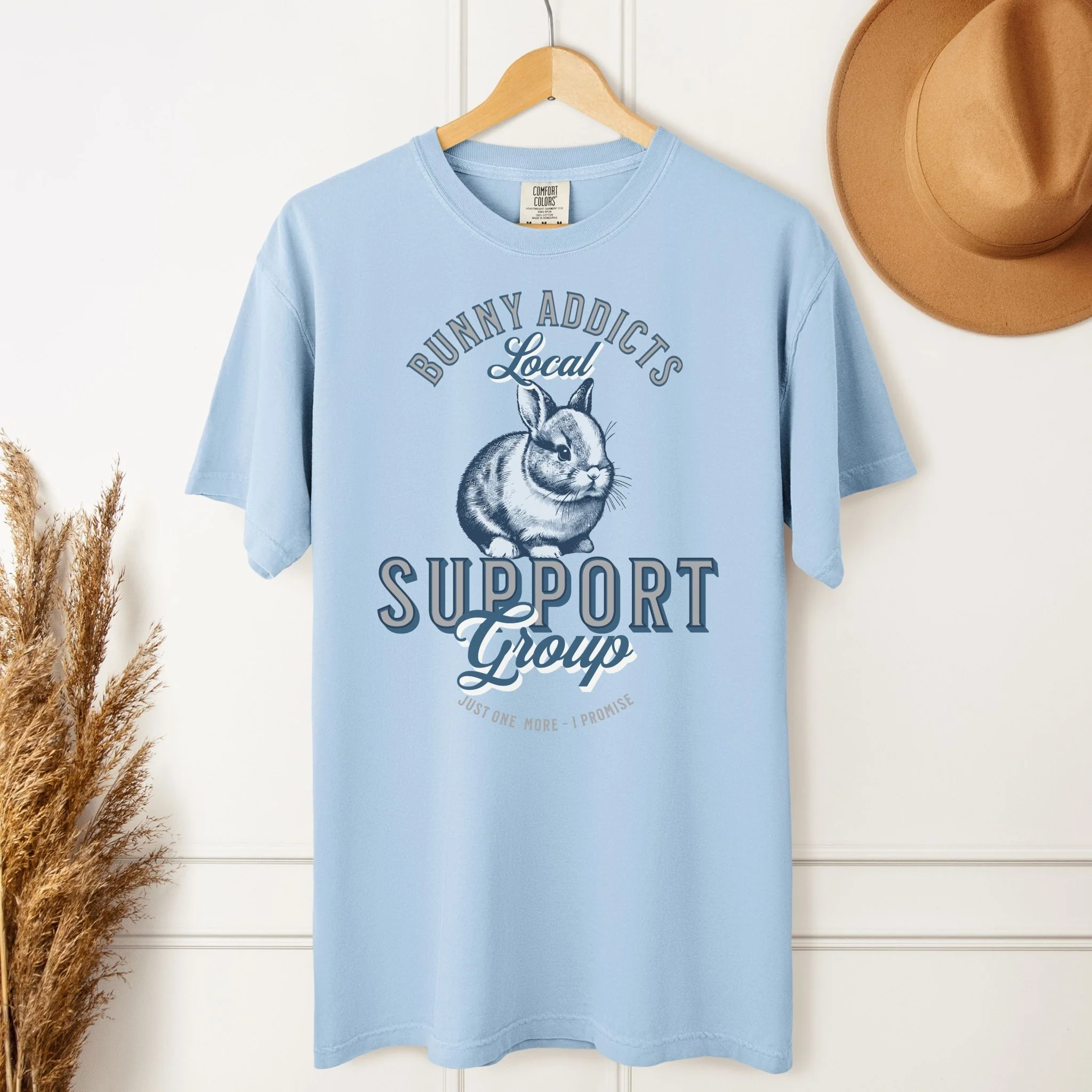 Bunny Addicts Support Group-Dwarf Unisex Garment-dyed Heavyweight T-Shirt - Image 5