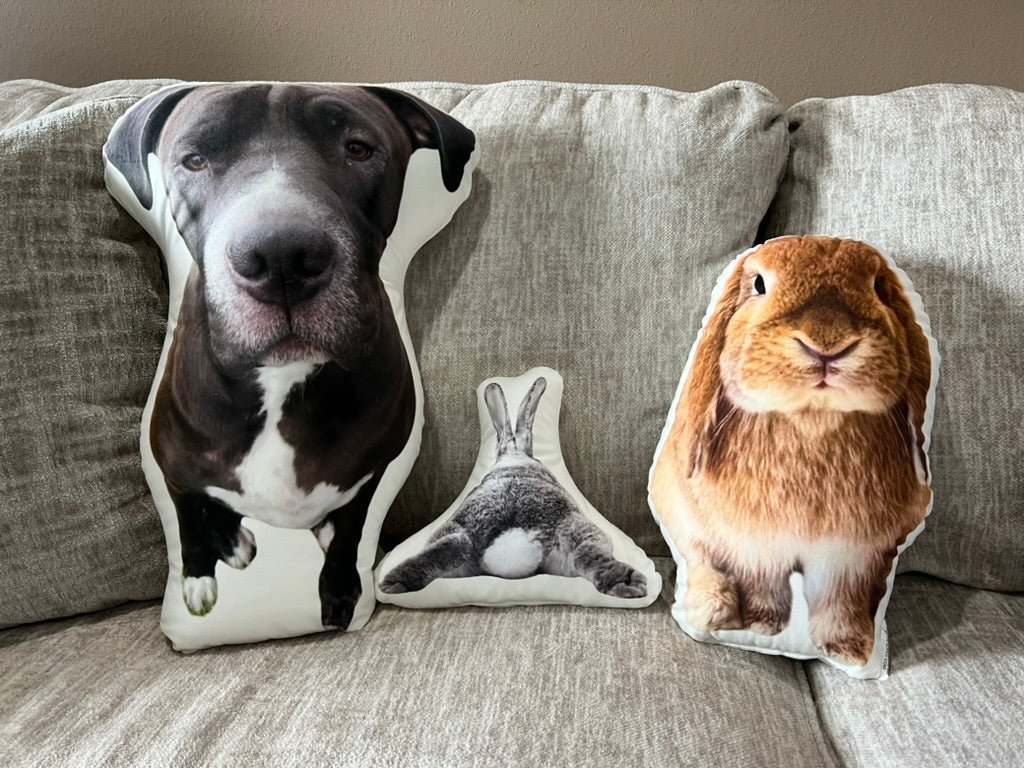 Bunny Behind Shaped Pillow - Image 3
