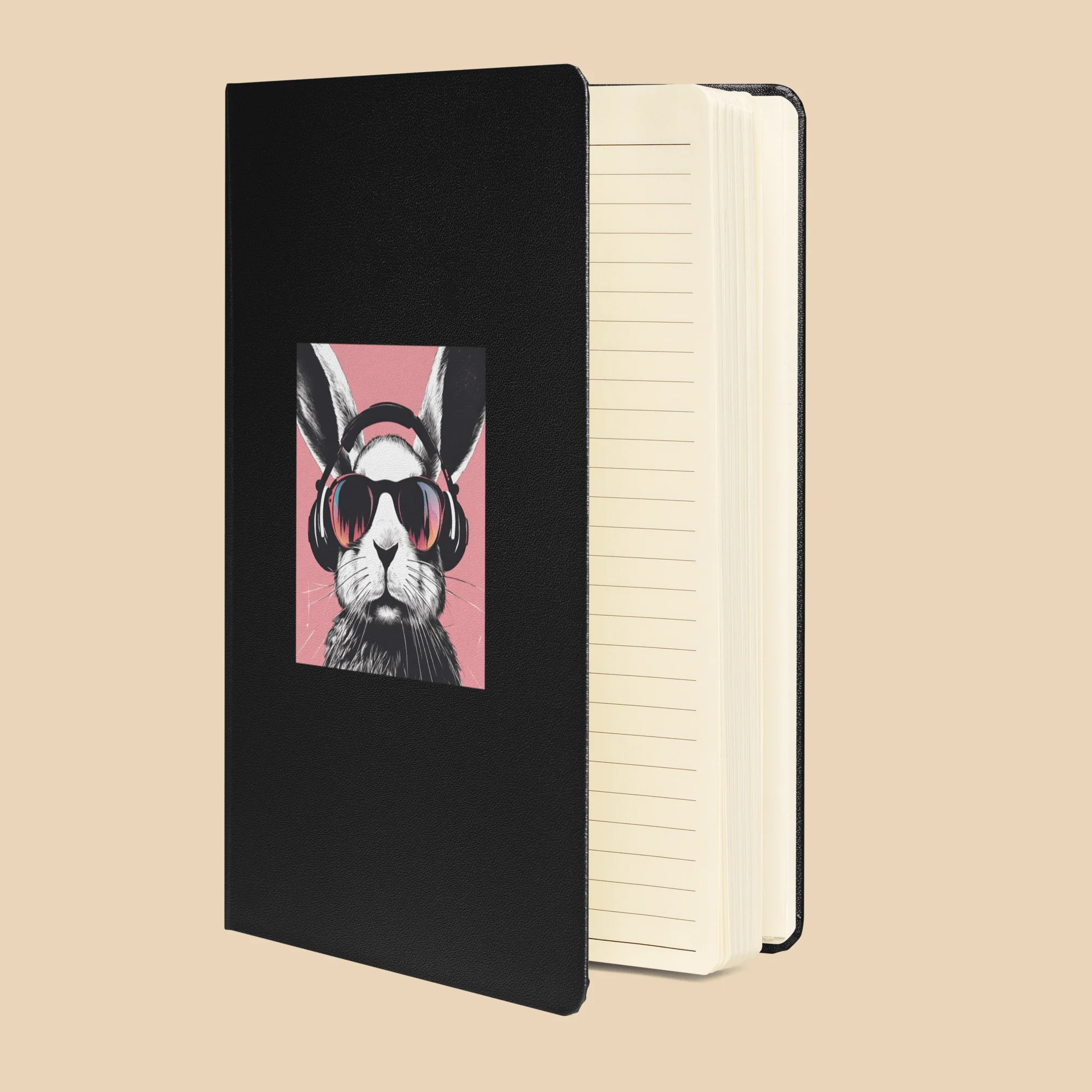 Cool Bunny Hardcover Bound Notebook - Image 4