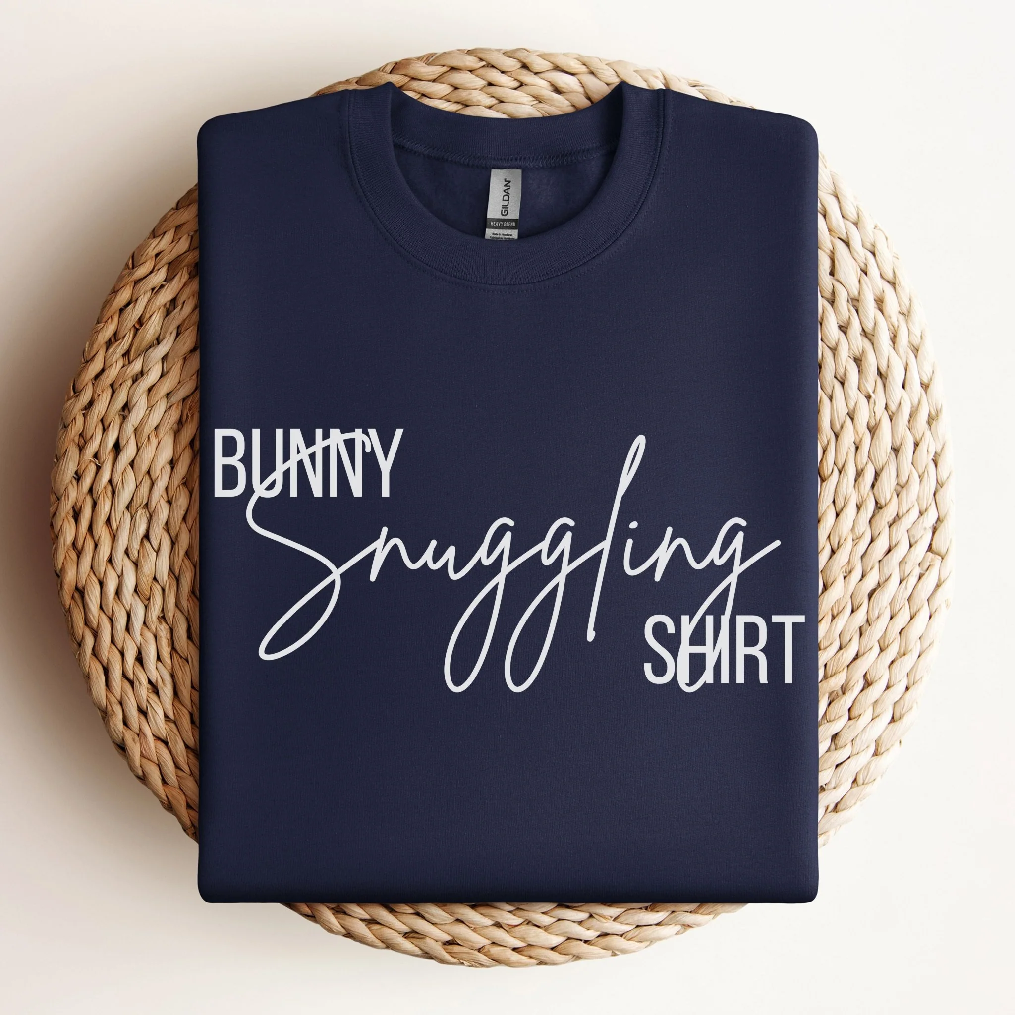 Bunny Snuggling Shirt Unisex Sweatshirt - Image 7