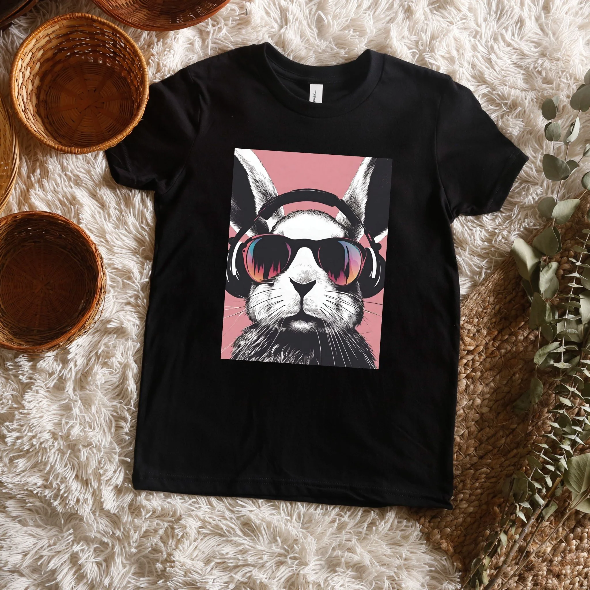 Cool Bunny Youth Short Sleeve T-Shirt - Image 4