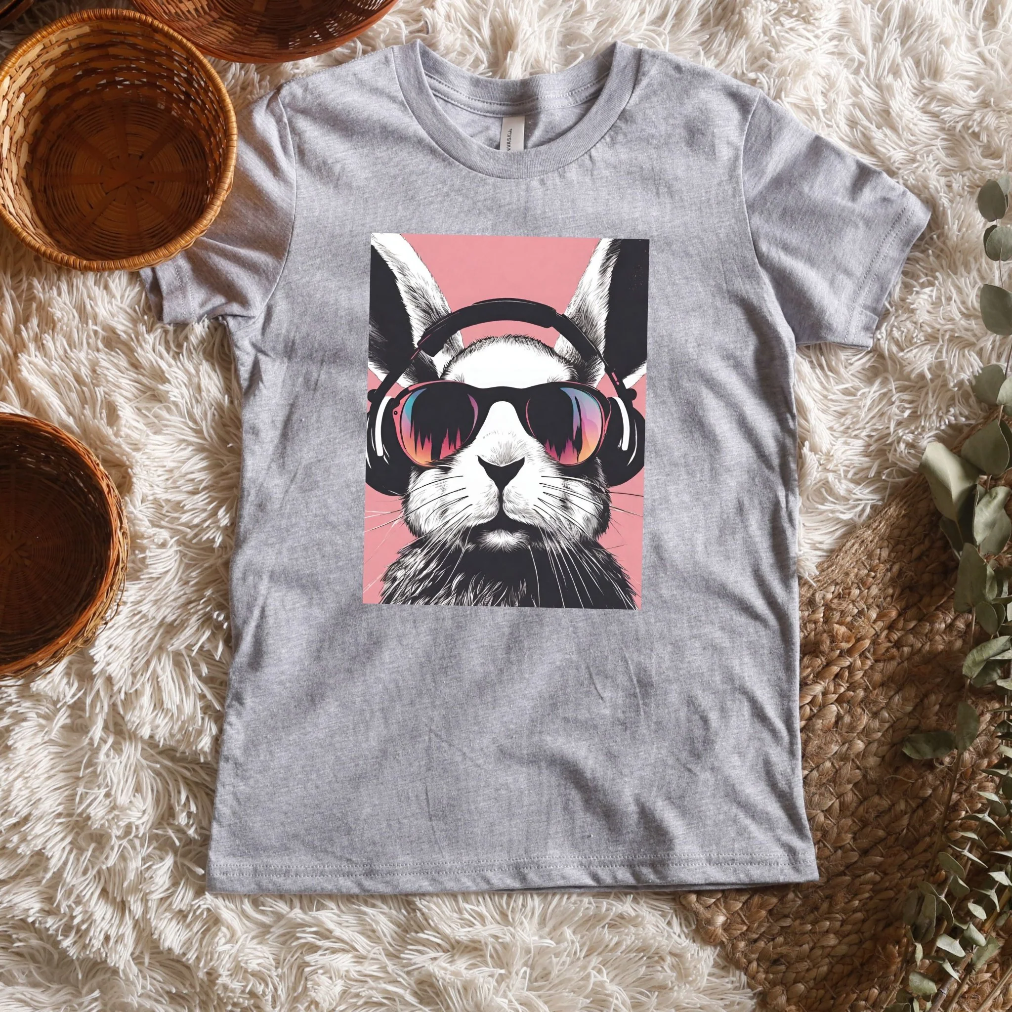 Cool Bunny Youth Short Sleeve T-Shirt - Image 5