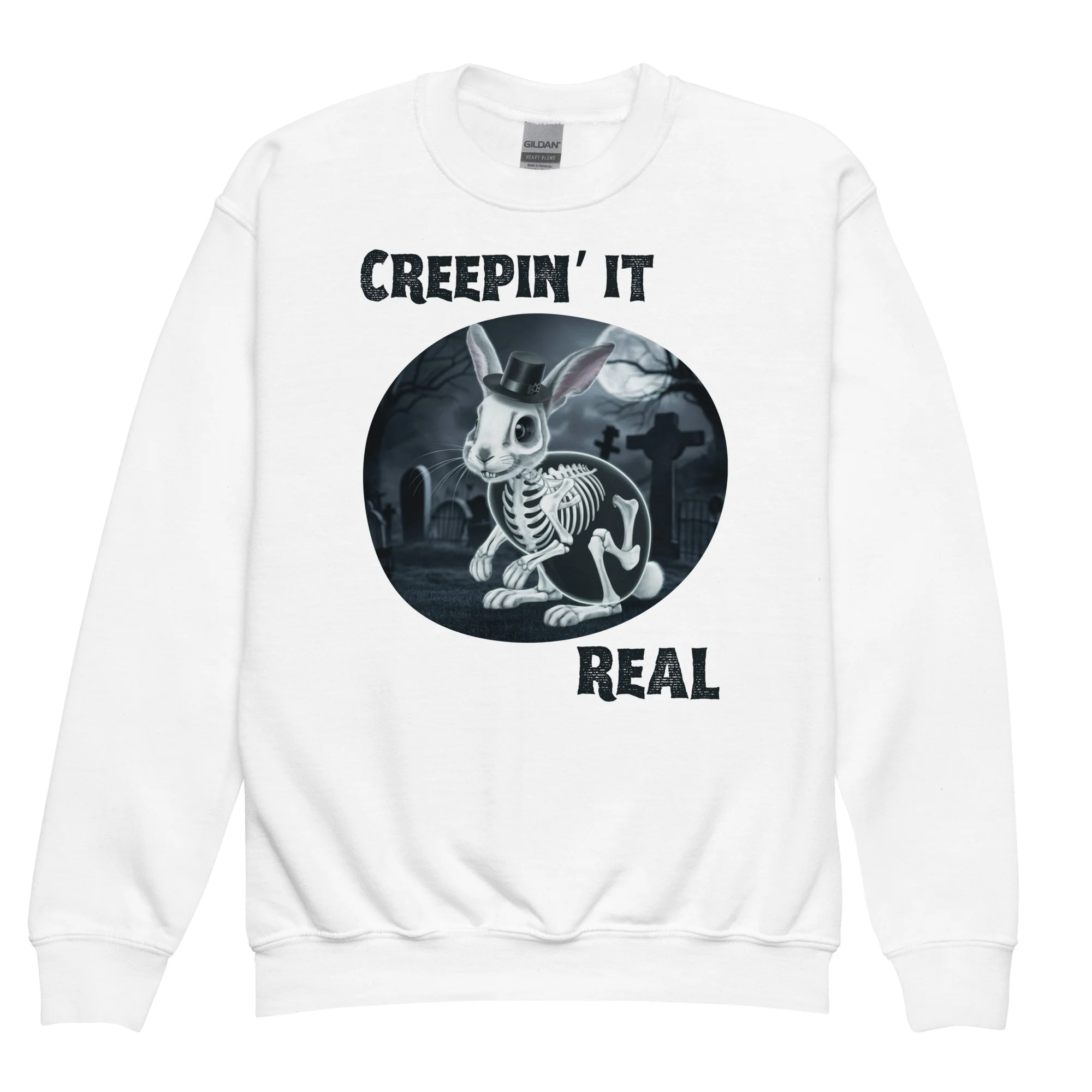 Creepin' It Real Youth Crewneck Sweatshirt - Image 4