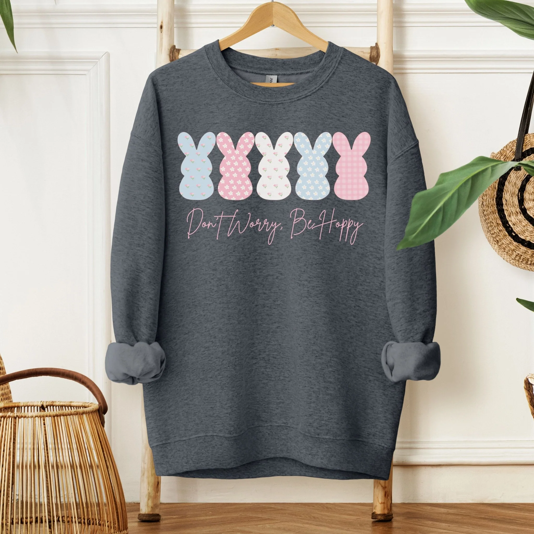 Don't Worry, Be Hoppy Unisex Sweatshirt - Image 6