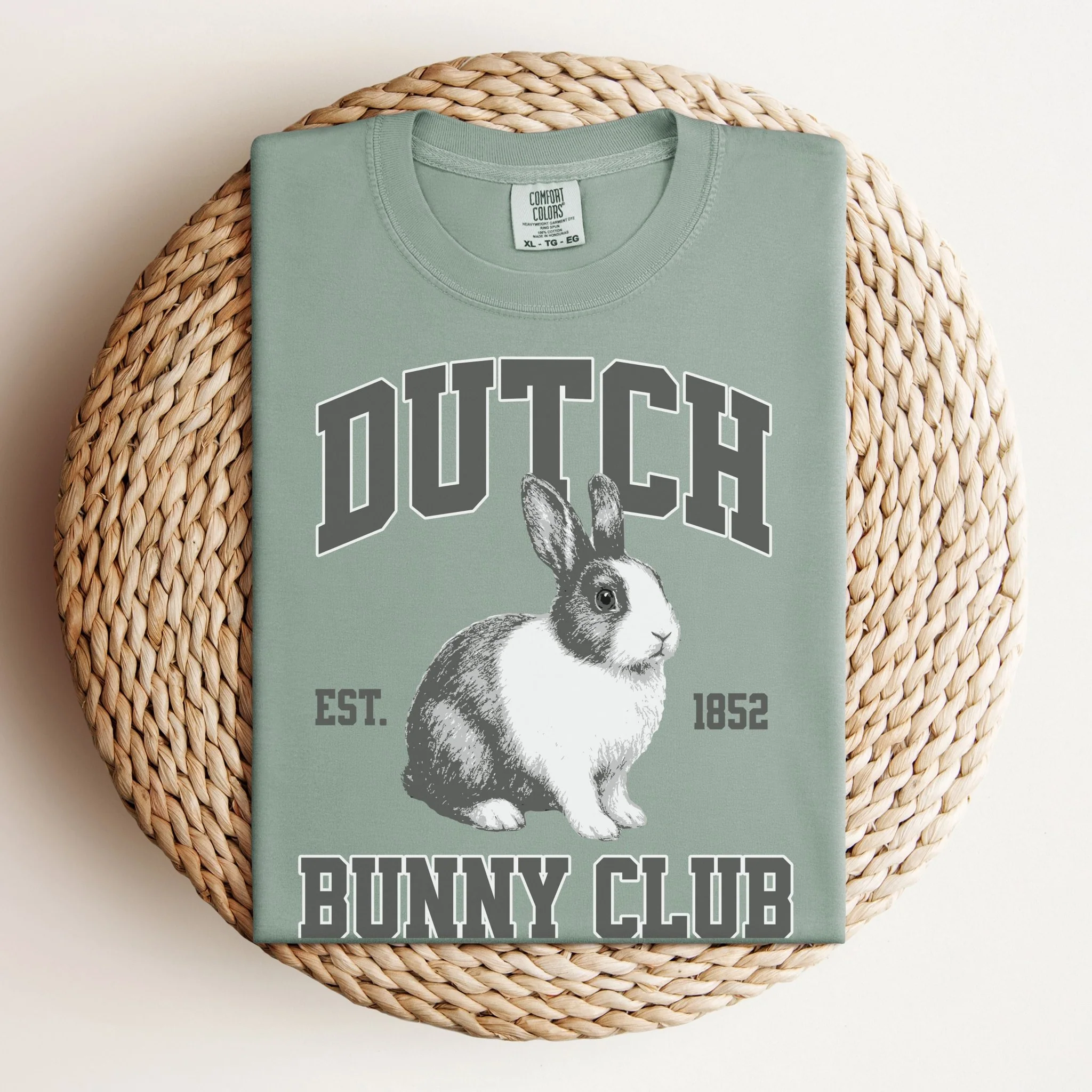 Dutch Bunny Club Unisex Garment-dyed Heavyweight T-Shirt - Image 7