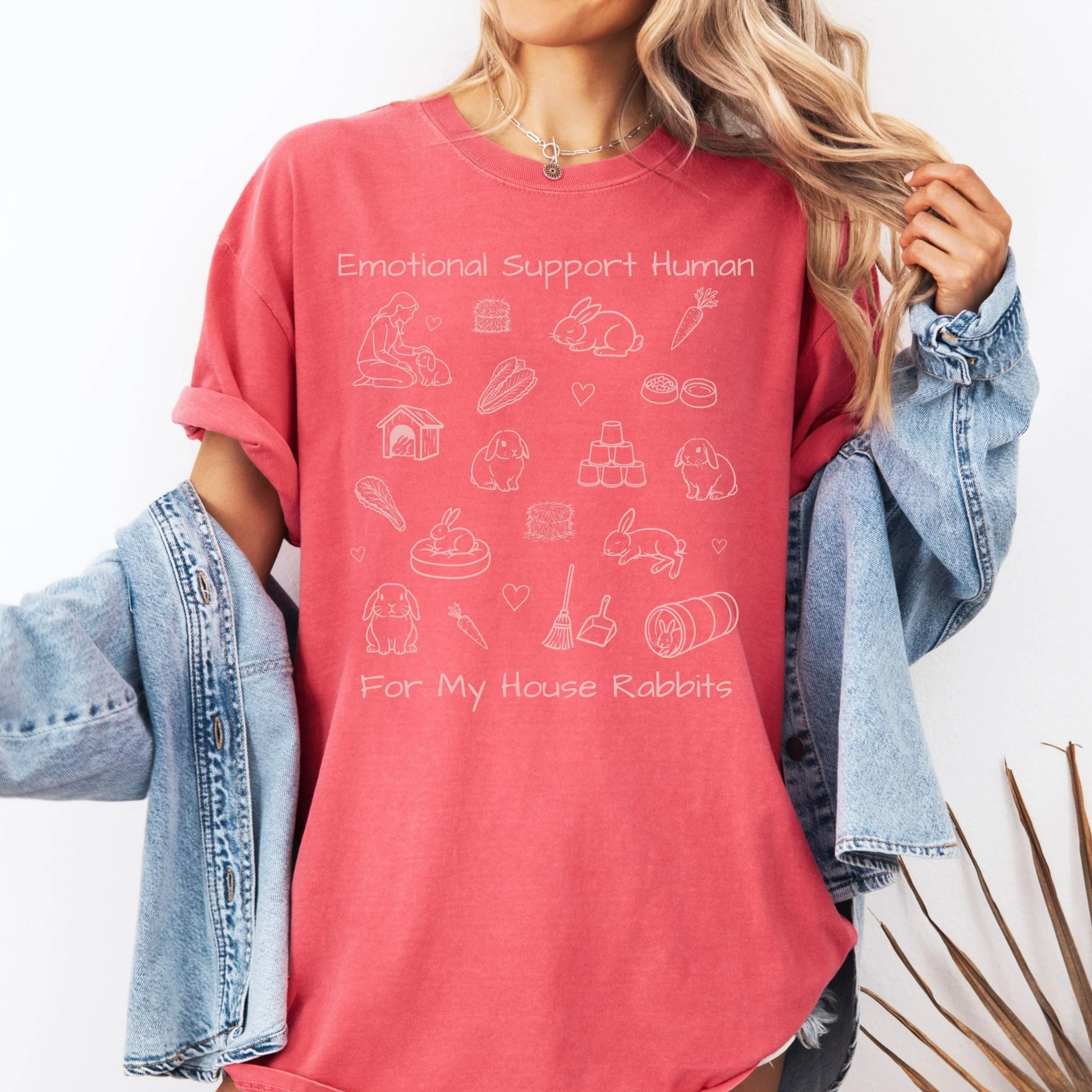 Emotional Support Human Unisex Garment-dyed Heavyweight T-Shirt - Image 4