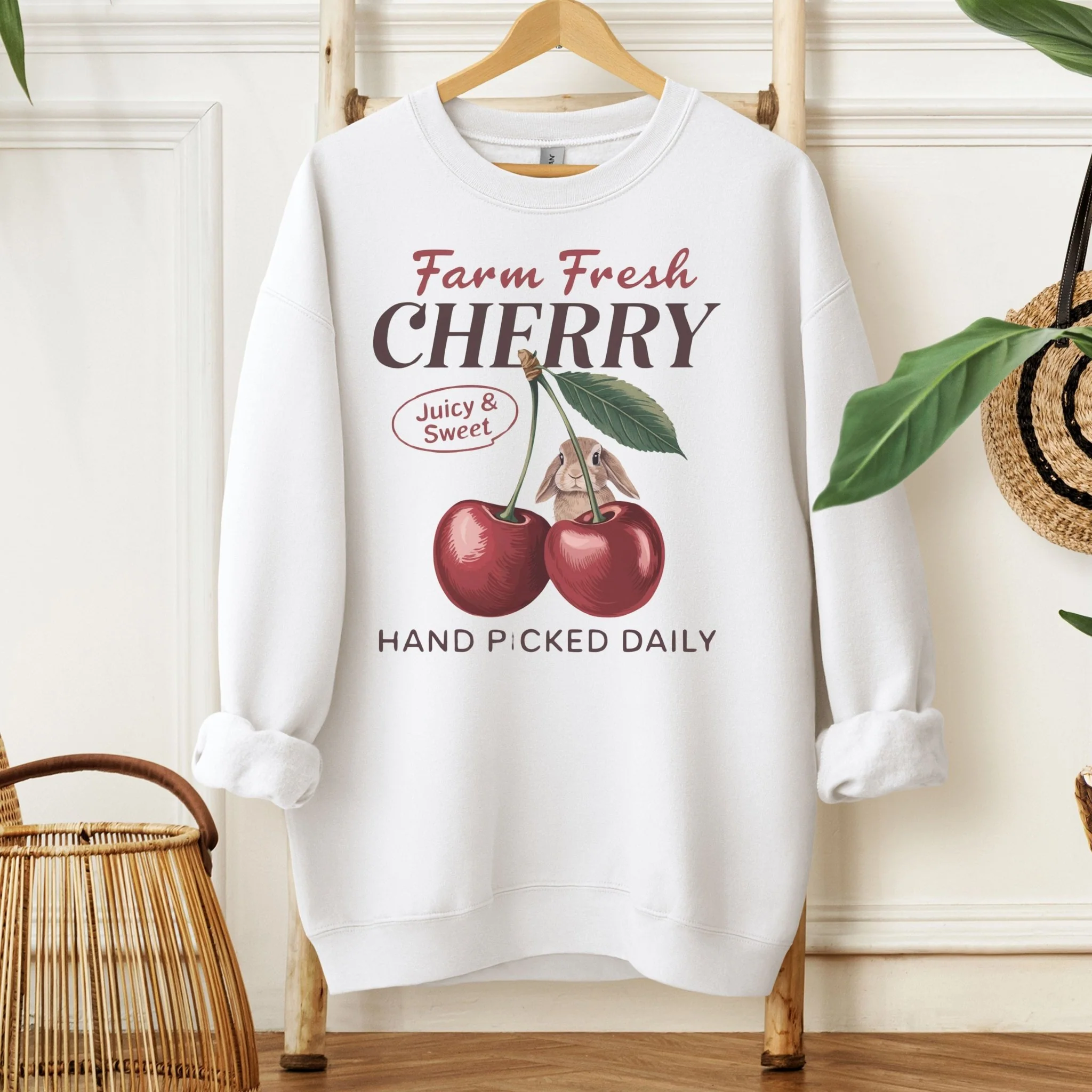 Farm Fresh Cherry Unisex Sweatshirt - Image 3