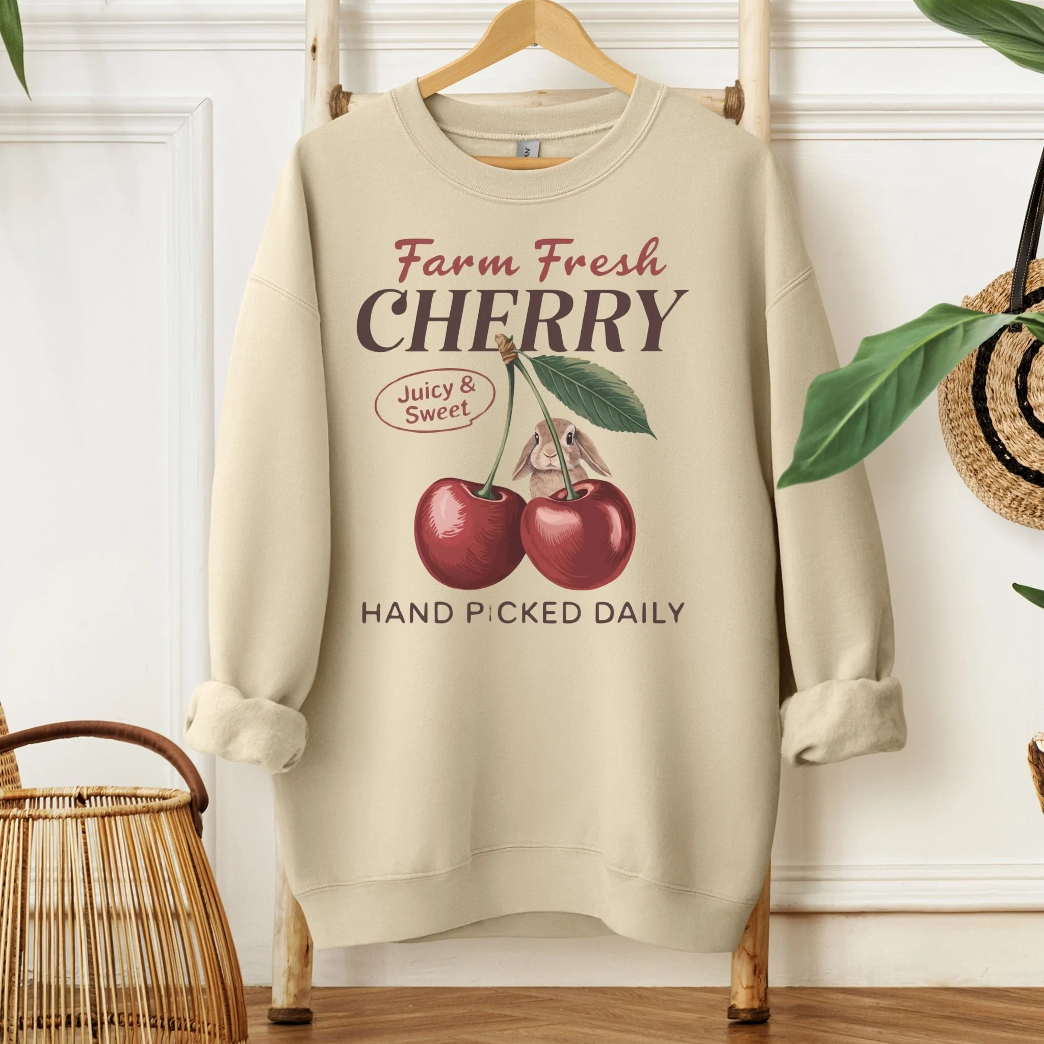 Farm Fresh Cherry Unisex Sweatshirt - Image 4
