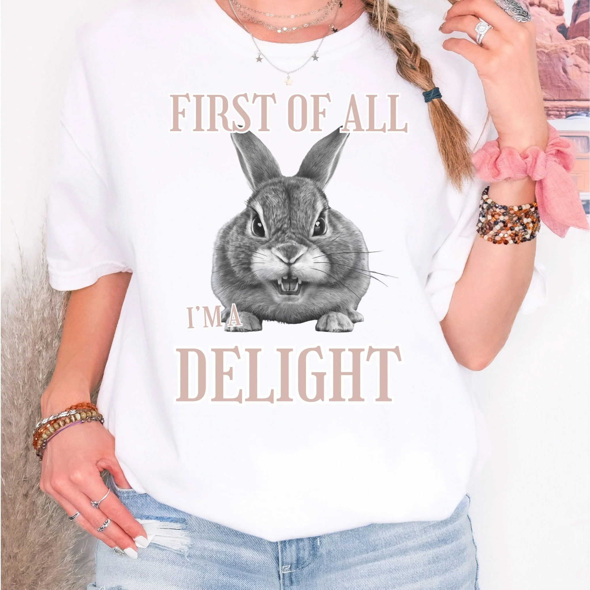 First of All, I'm a Delight Unisex Garment-dyed Heavyweight T-Shirt - Image 3