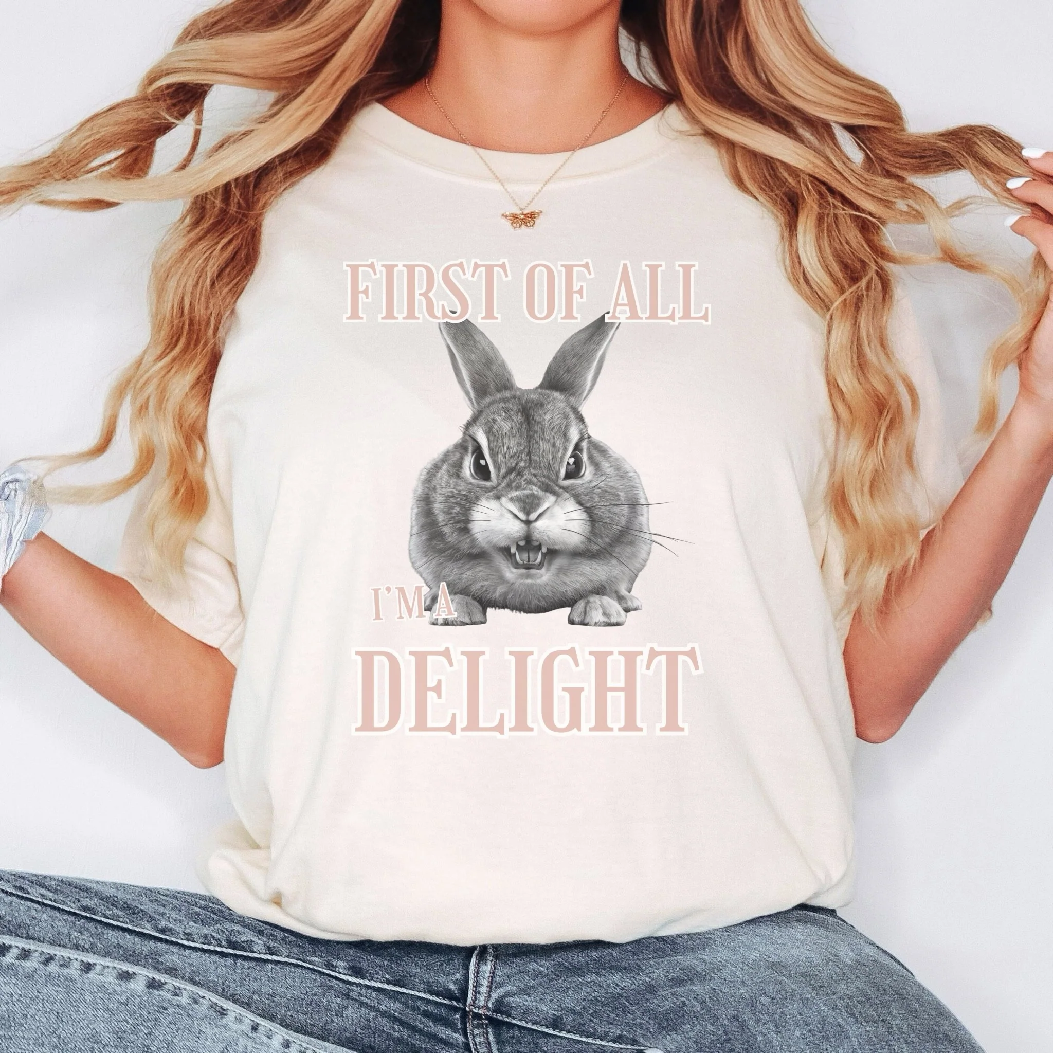 First of All, I'm a Delight Unisex Garment-dyed Heavyweight T-Shirt - Image 5