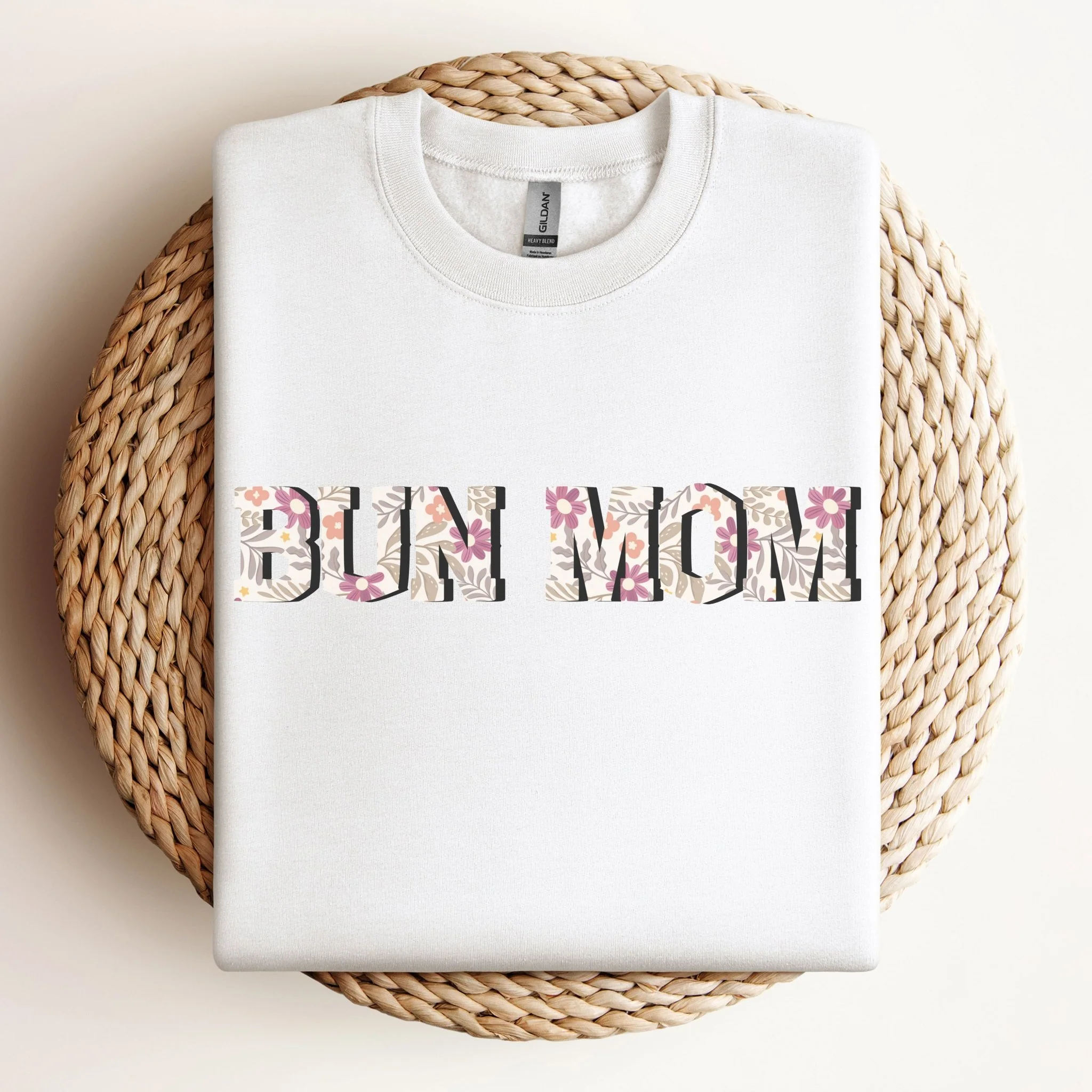 Floral Bun Mom Sweatshirt - Image 8