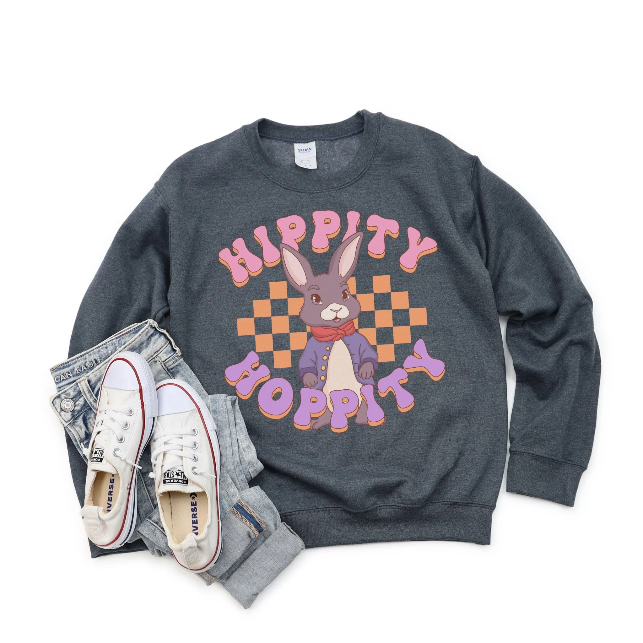 Hippity Hoppity Youth Crewneck Sweatshirt - Image 4