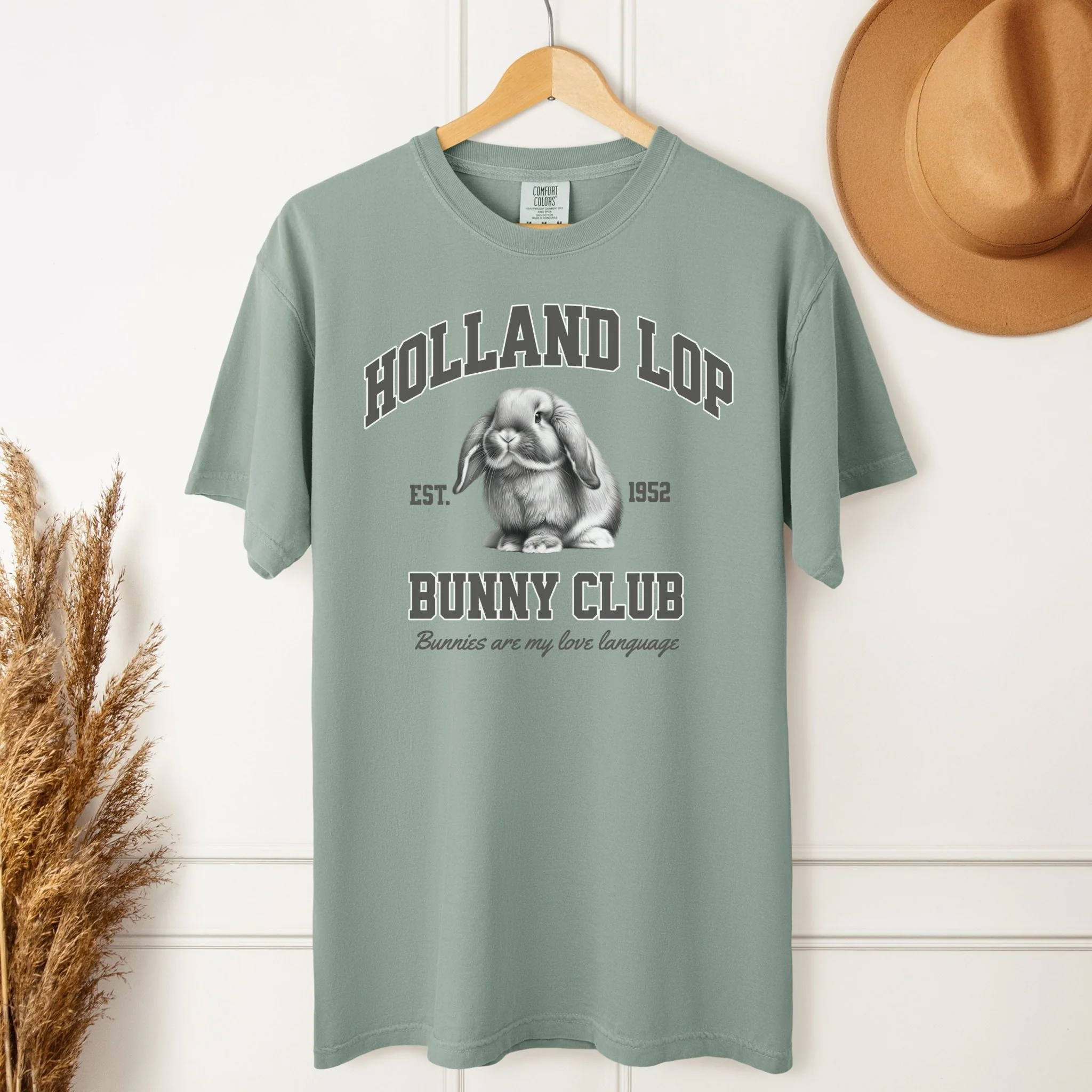 Holland Lop Bunny Club Unisex Garment-dyed Heavyweight T-Shirt - Image 4