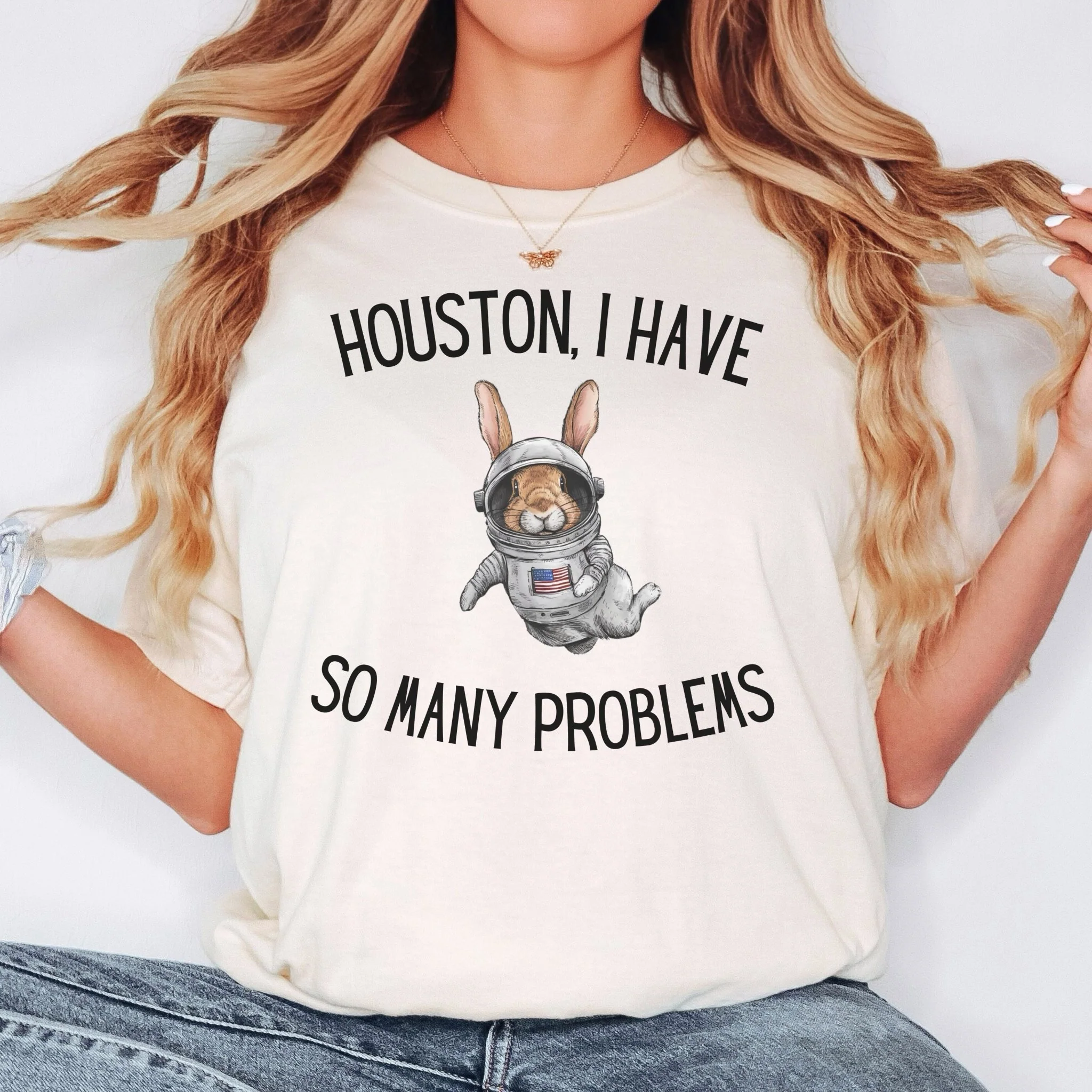 Houston, I Have So Many Problems Unisex Garment-dyed Heavyweight T-Shirt - Image 3