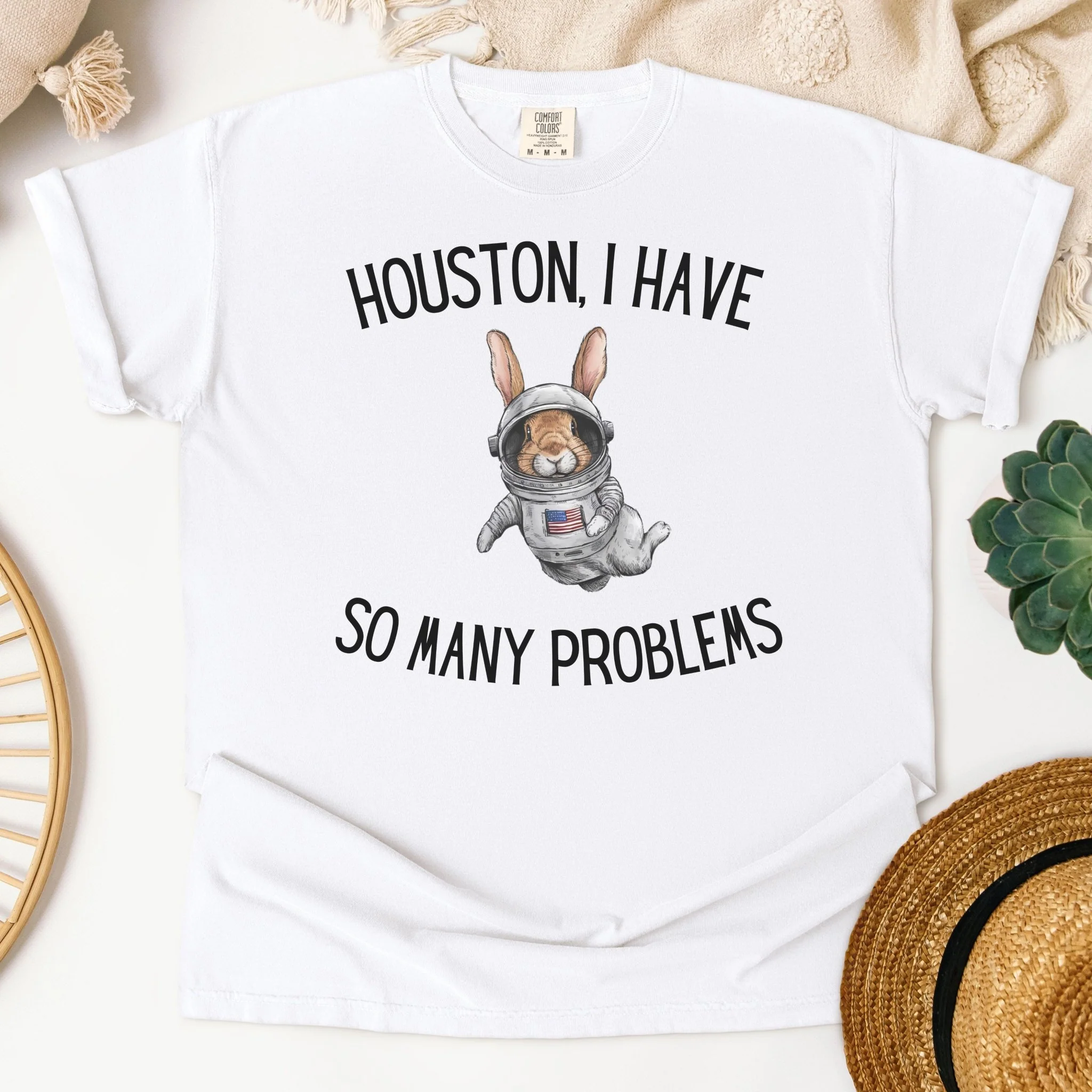 Houston, I Have So Many Problems Unisex Garment-dyed Heavyweight T-Shirt - Image 4