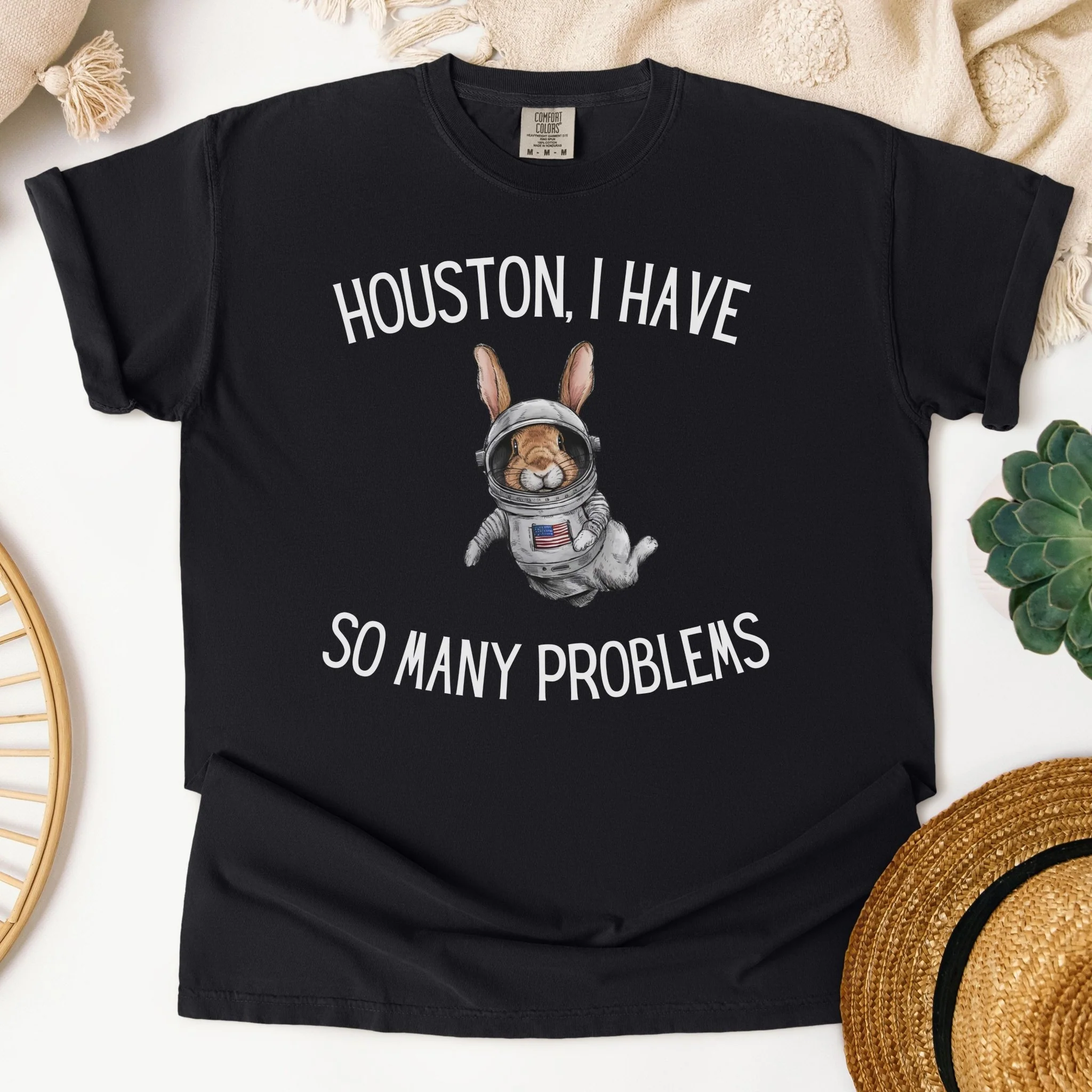 Houston, I Have So Many Problems Unisex Garment-dyed Heavyweight T-Shirt - Image 5