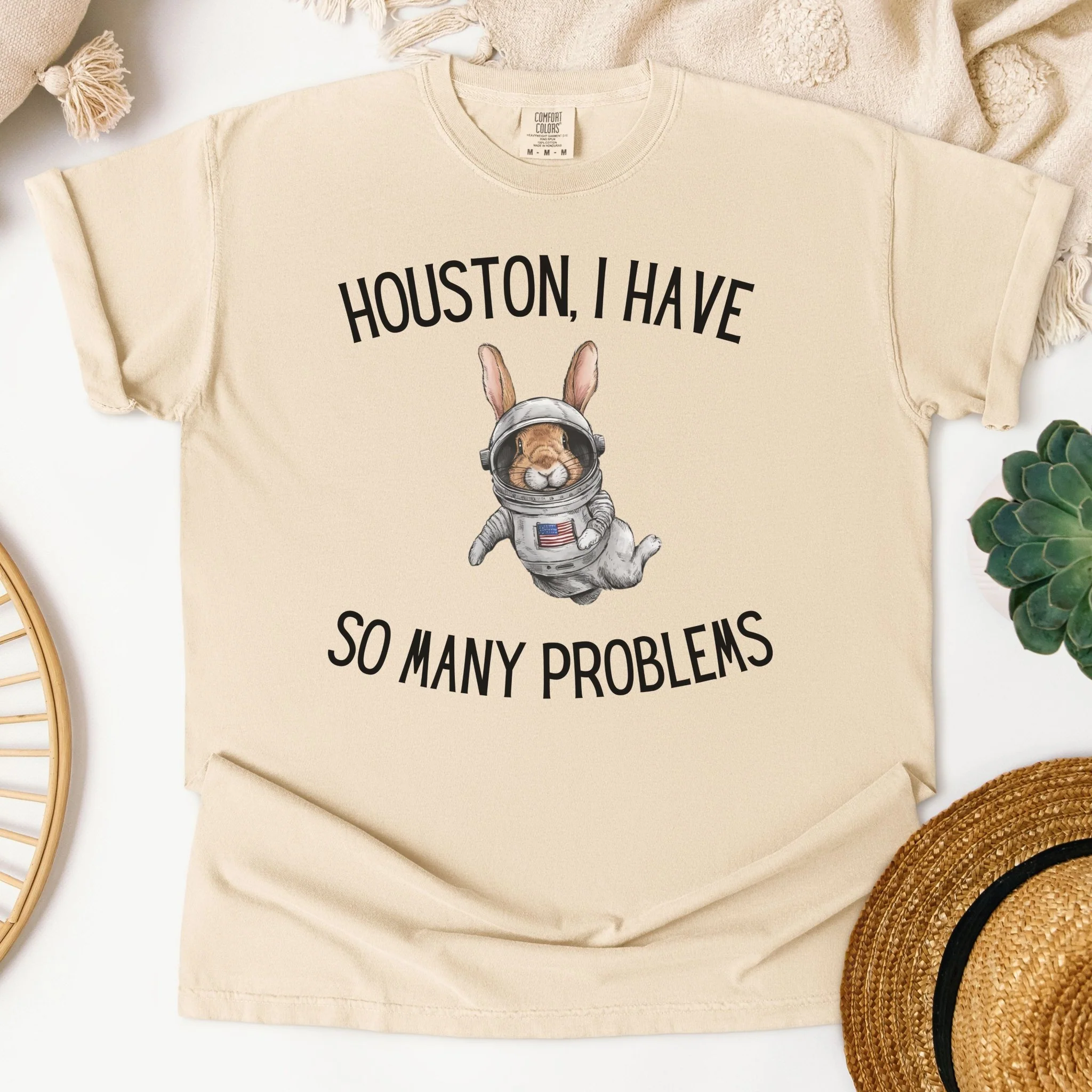 Houston, I Have So Many Problems Unisex Garment-dyed Heavyweight T-Shirt - Image 6