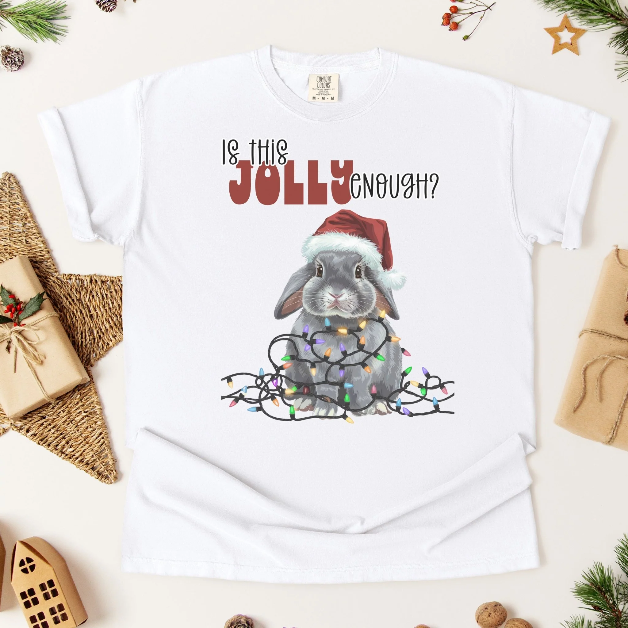 Is This Jolly Enough? Unisex Garment-dyed Heavyweight T-Shirt - Image 6