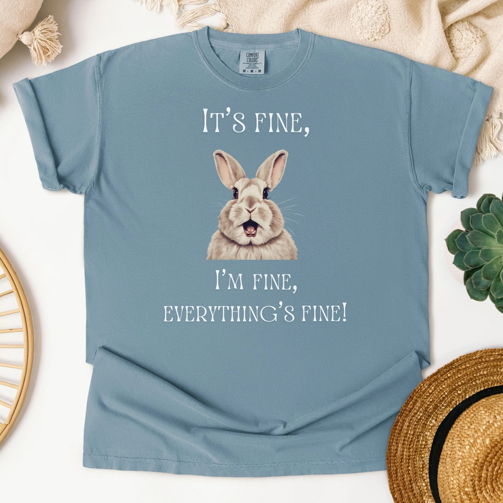 It's Fine Unisex Garment-Dyed Heavyweight T-Shirt - Image 4