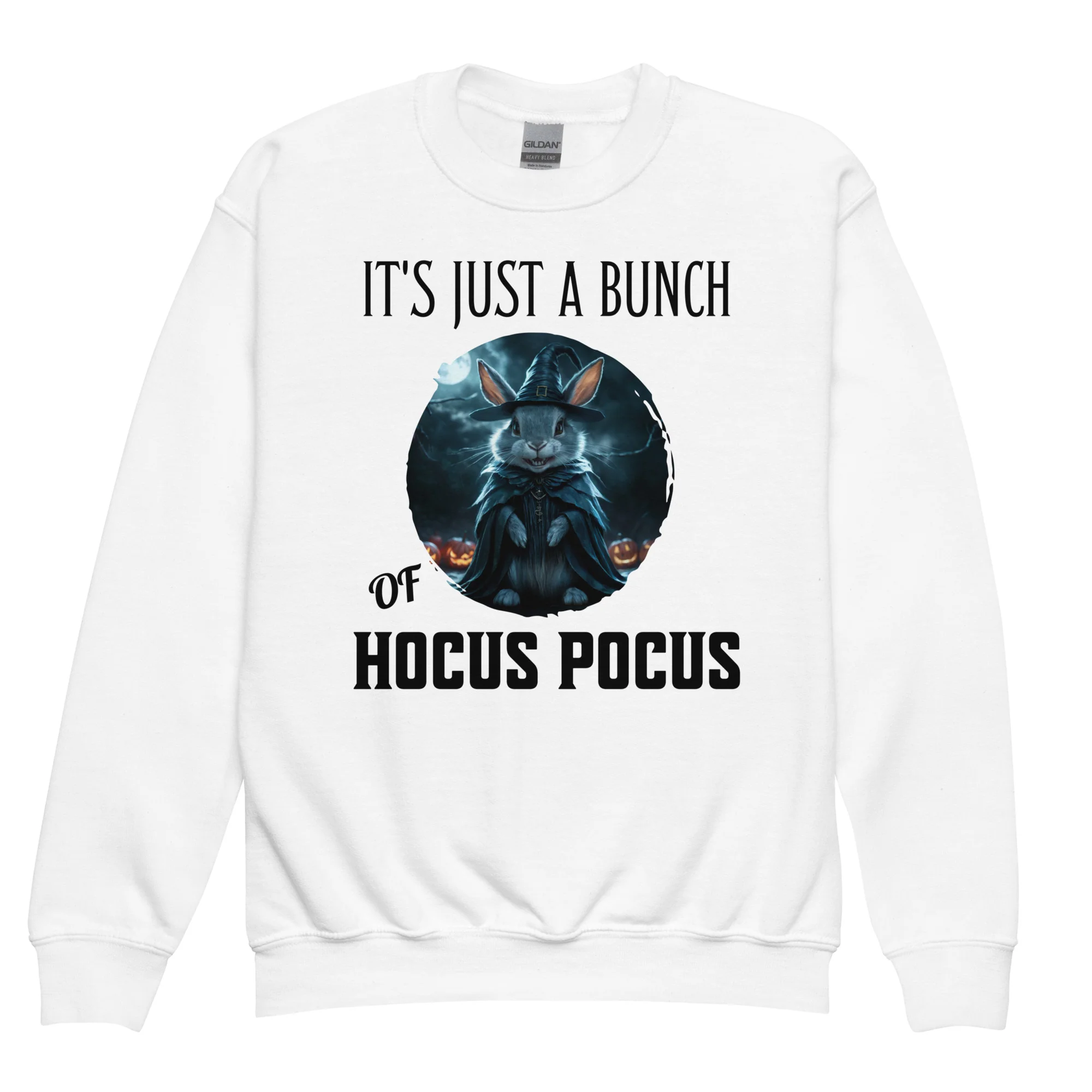 It's Just A Bunch Of Hocus Pocus Youth Crewneck Sweatshirt - Image 4