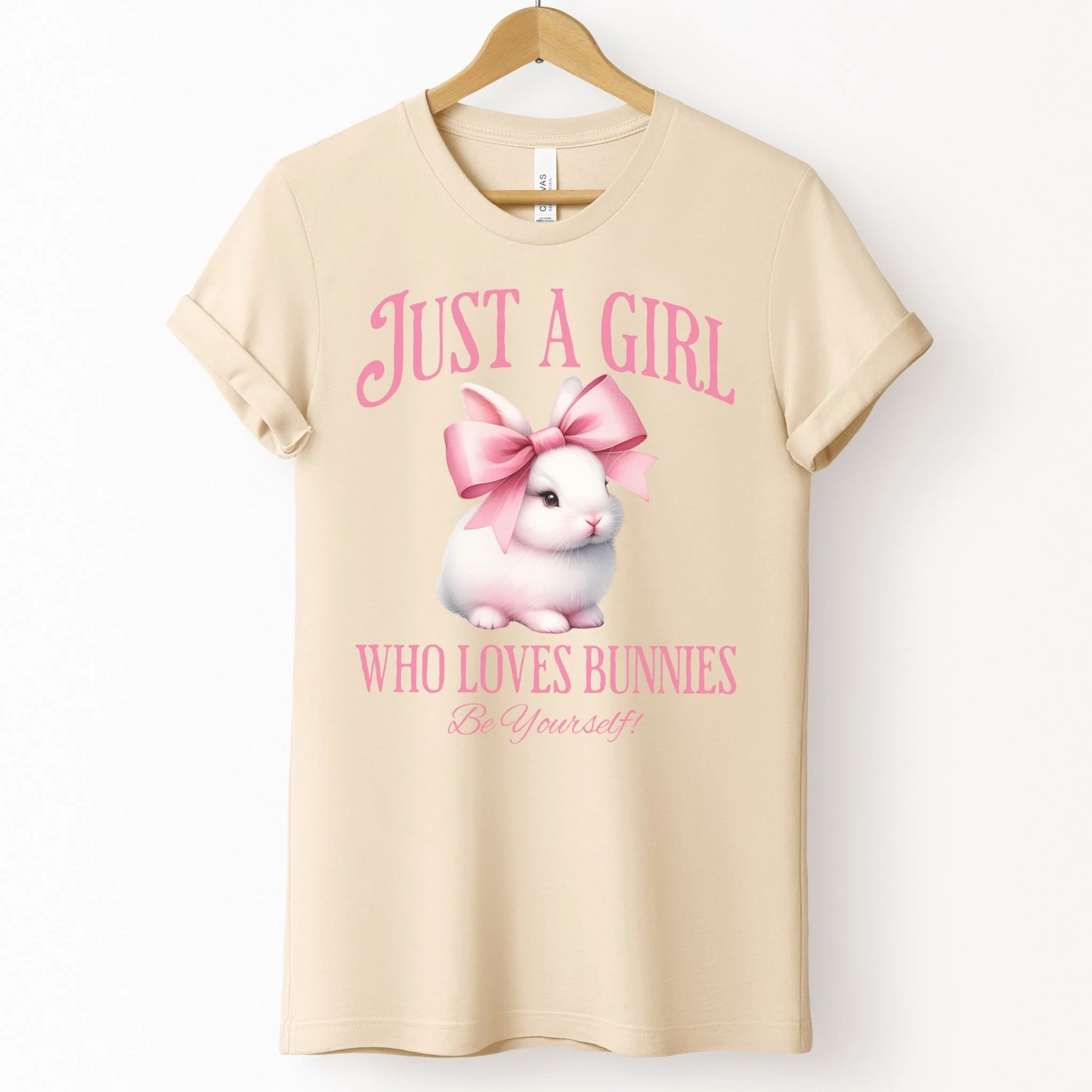 Just a Girl Who Loves Bunnies Unisex T-Shirt - Image 4