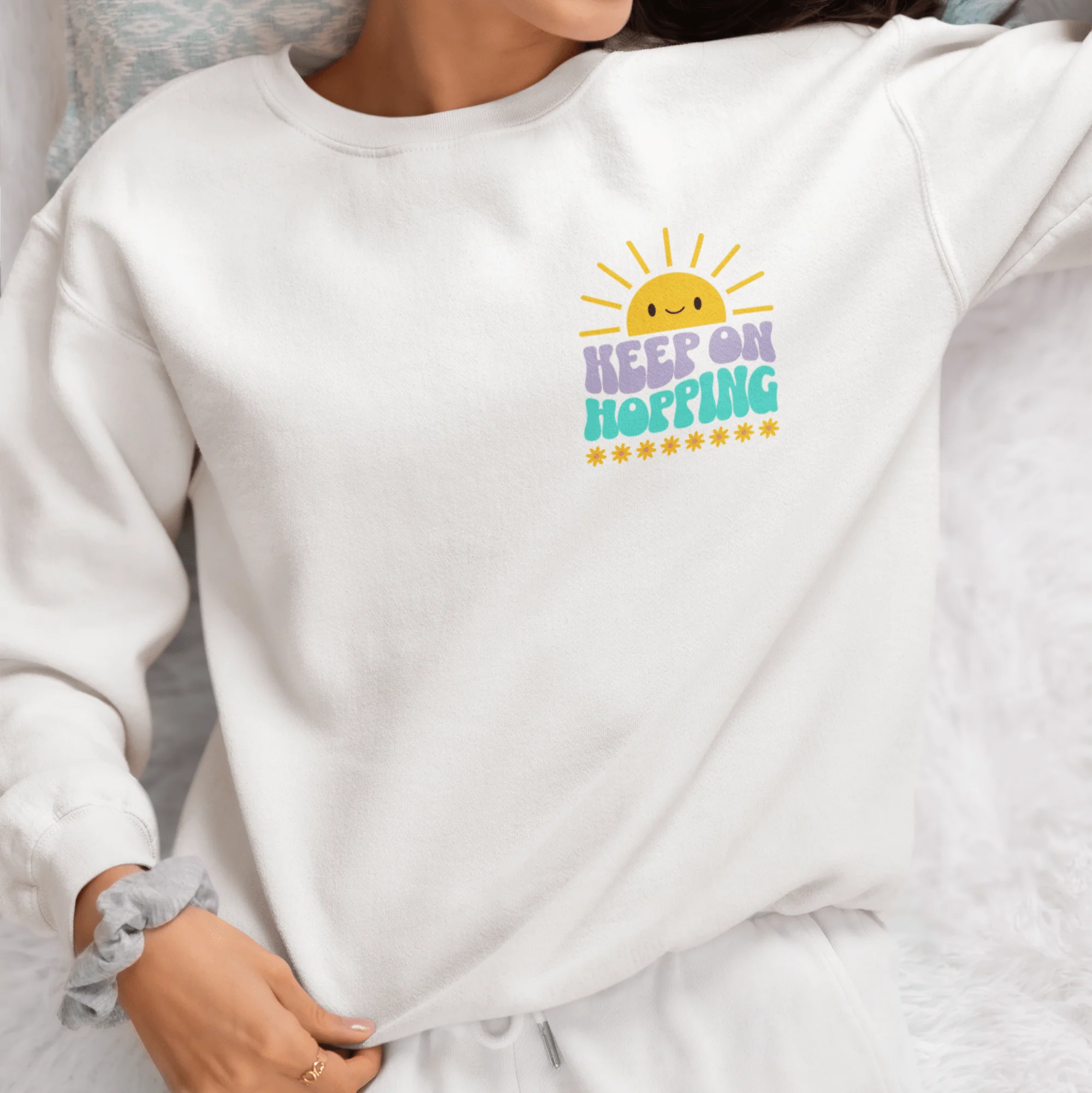 Keep On Hopping Unisex Sweatshirt - Image 3