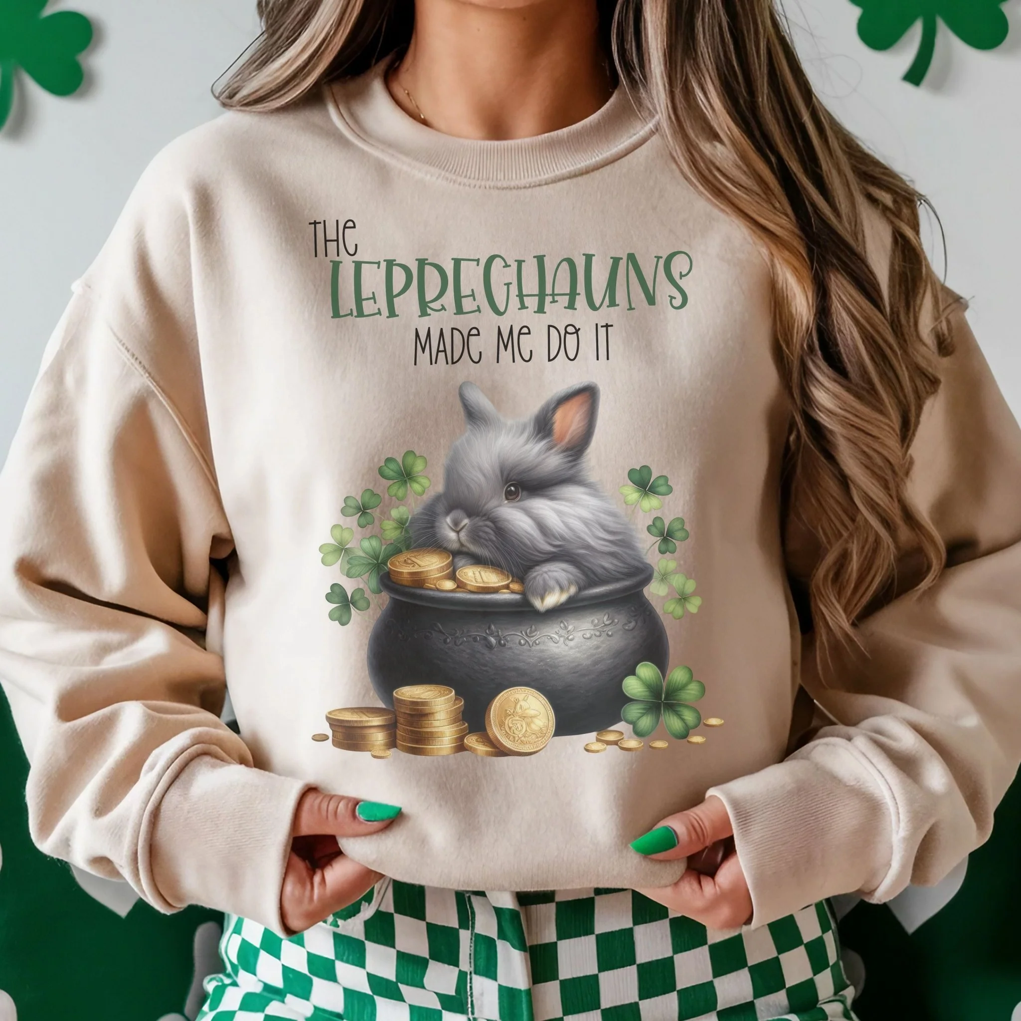 Leprechauns Made Me Unisex Sweatshirt - Image 2