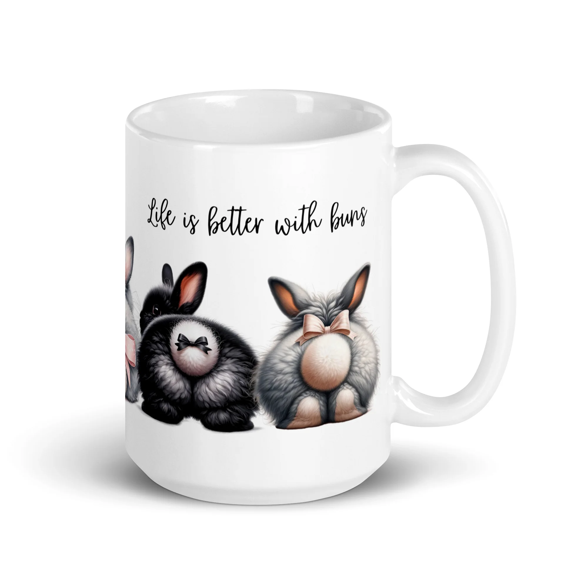Life is Better With Buns Glossy Mug - Image 6