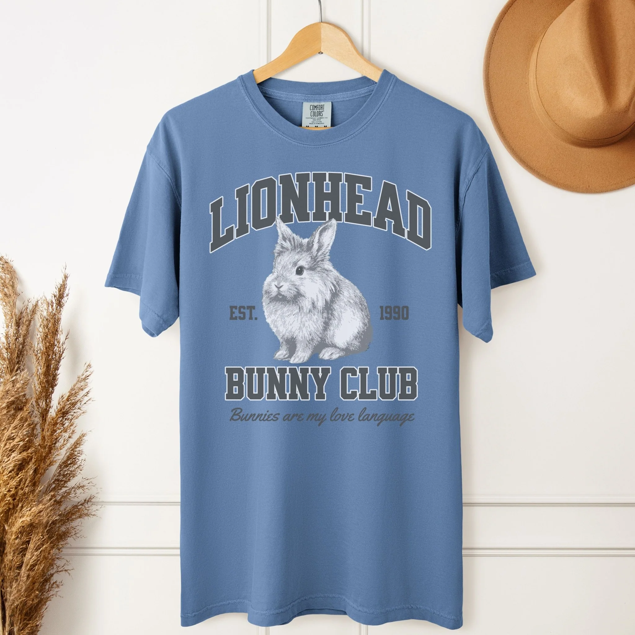 Lionhead Bunny Club Unisex Garment-dyed Heavyweight T-Shirt - Image 5