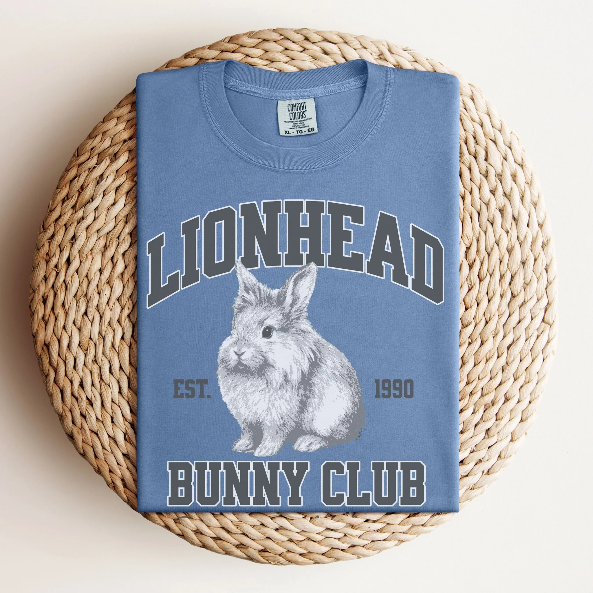 Lionhead Bunny Club Unisex Garment-dyed Heavyweight T-Shirt - Image 7