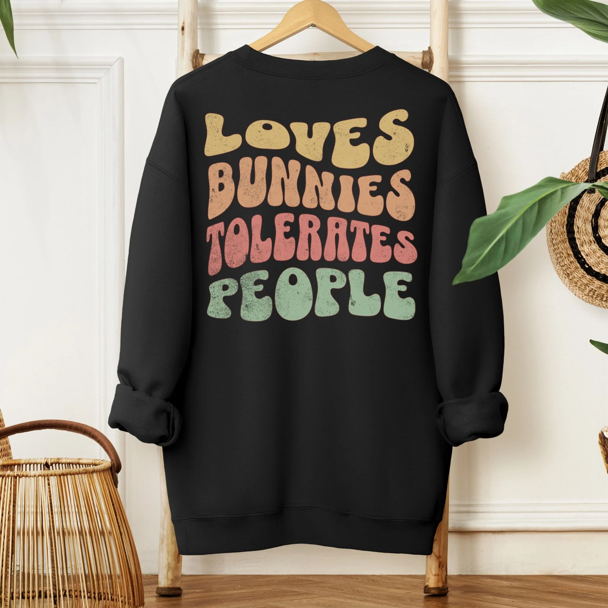 Loves Bunnies, Tolerates People Unisex Sweatshirt - Image 6