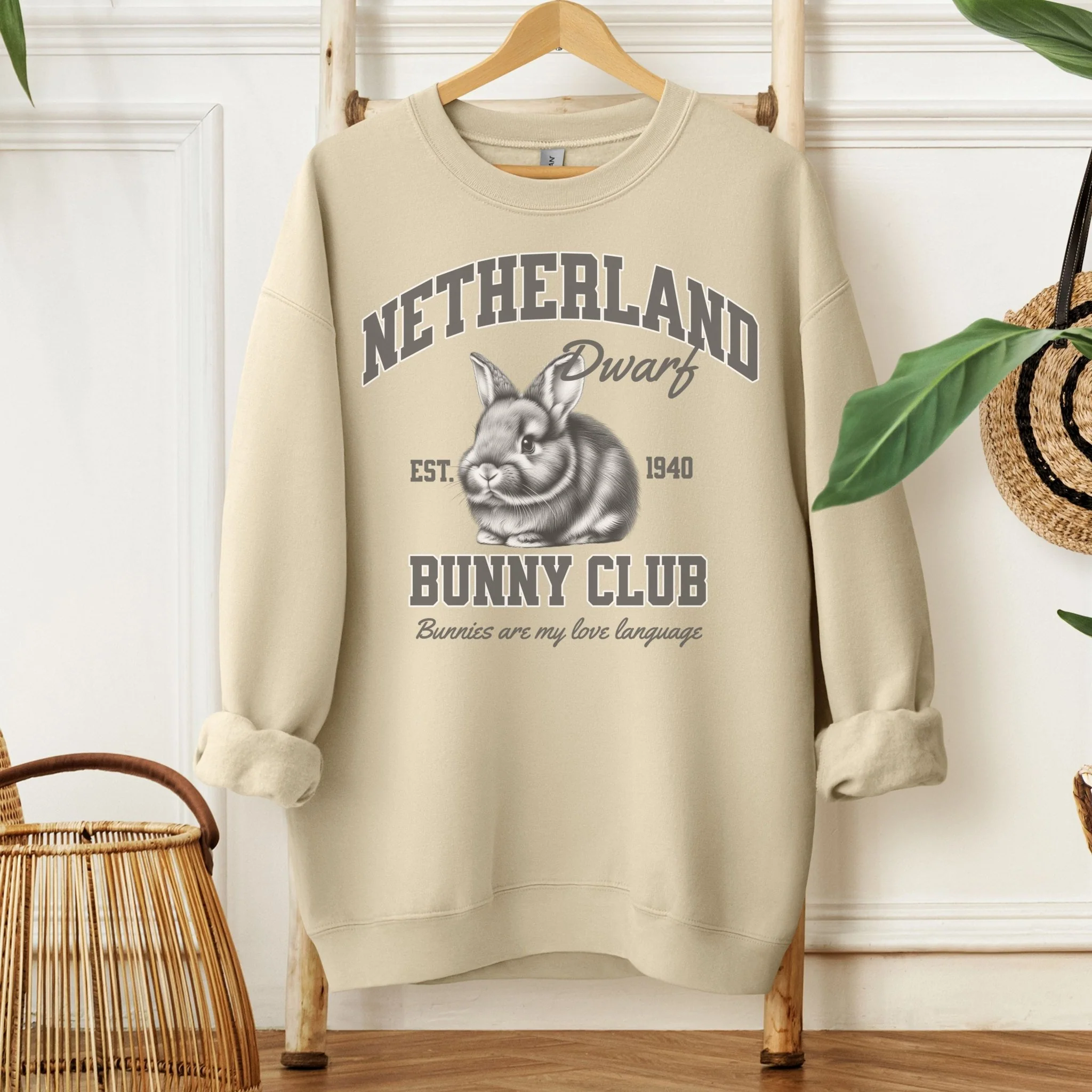 Netherland Dwarf Bunny Club Unisex Sweatshirt - Image 5