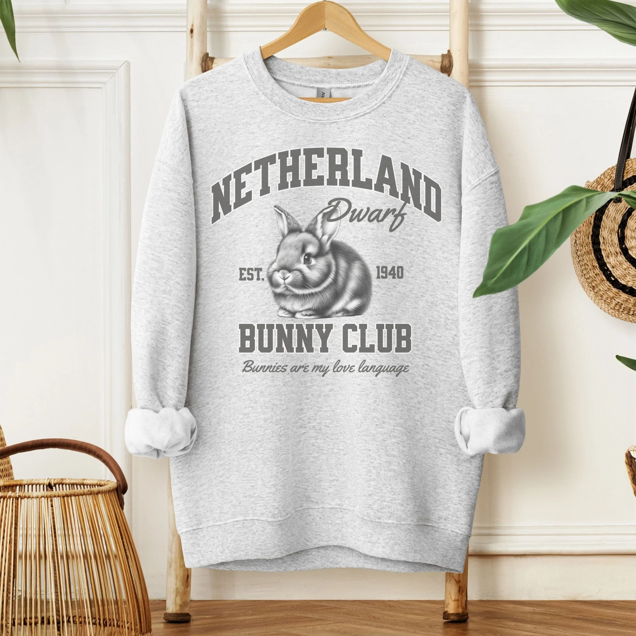 Netherland Dwarf Bunny Club Unisex Sweatshirt - Image 6