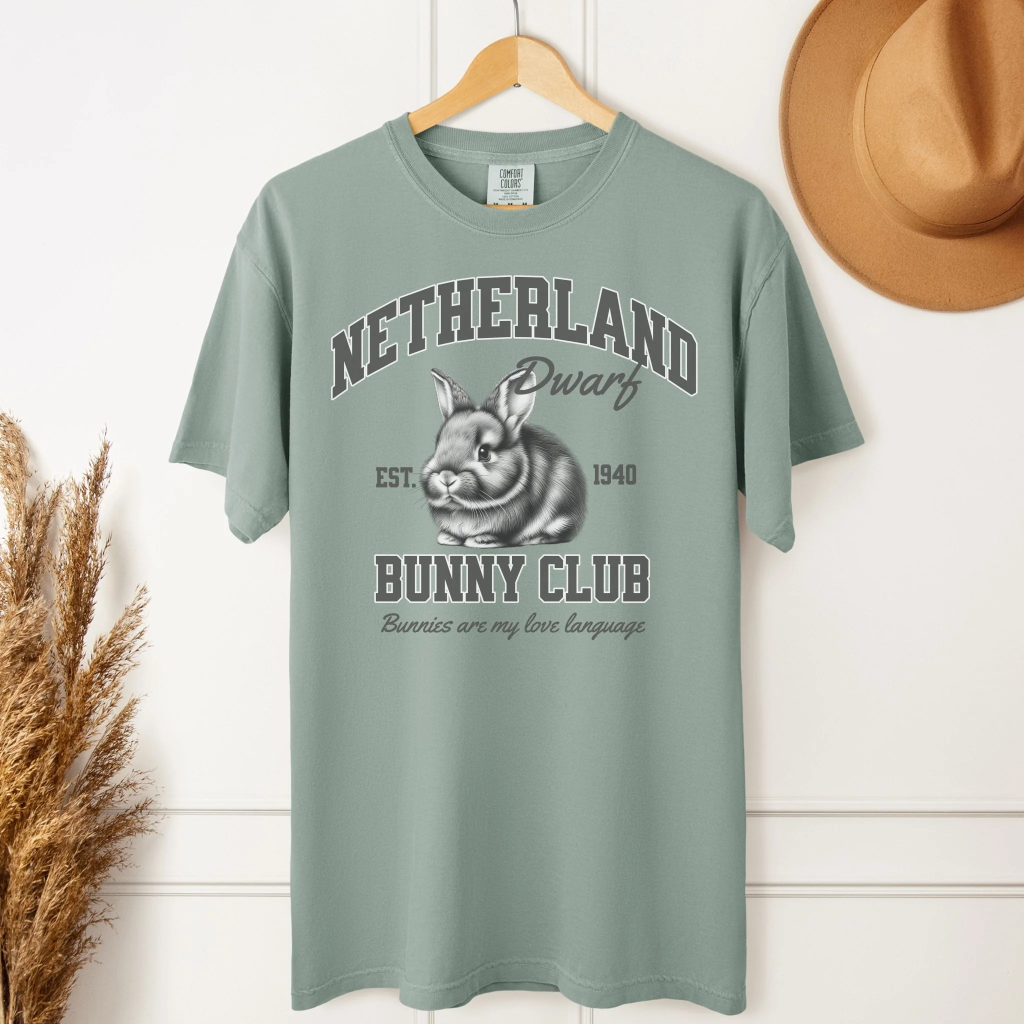 Netherland Dwarf Bunny Club Unisex Garment-dyed Heavyweight T-Shirt - Image 6