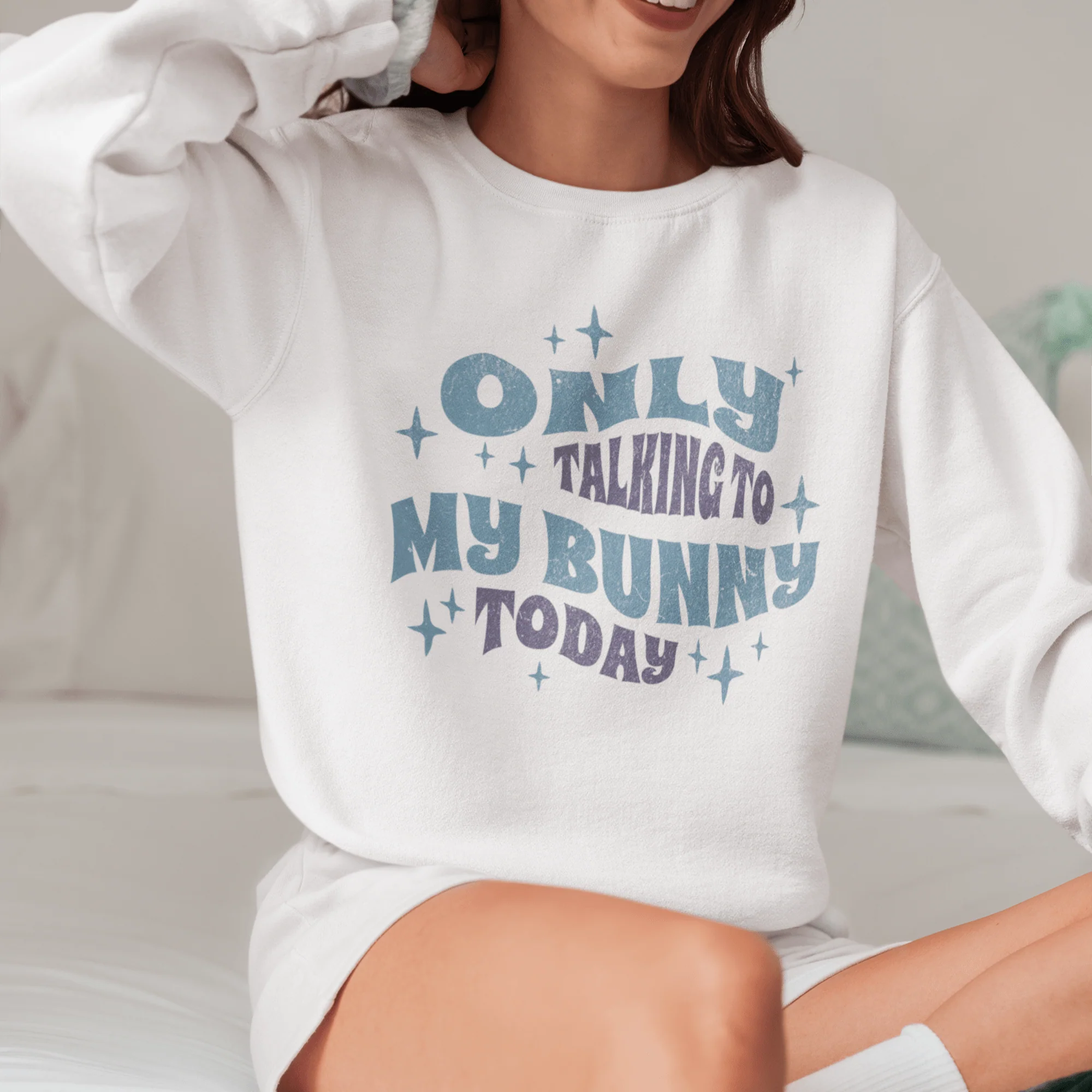 Only Talking To My Bunny Unisex Sweatshirt - Image 3