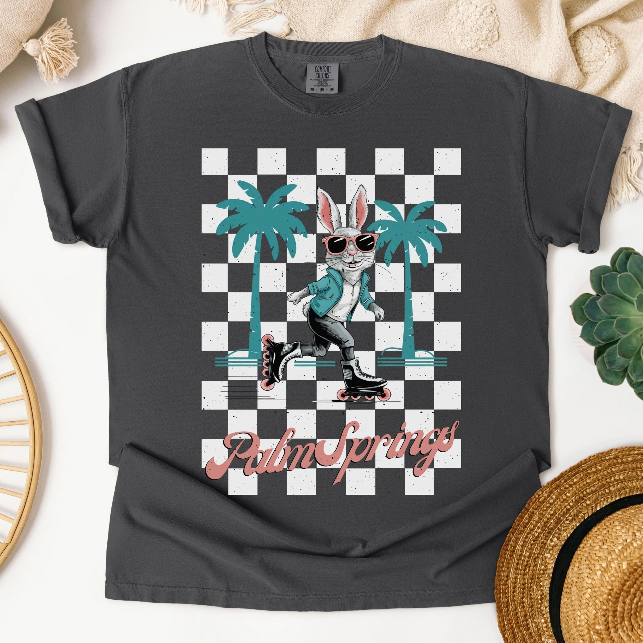 Palm Springs Unisex Garment-dyed Heavyweight T-Shirt - Image 2