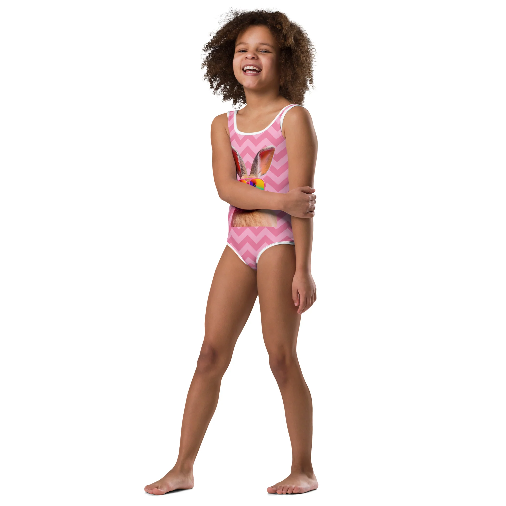 Pink Sunnies Bunny Kids Swimsuit - Image 5