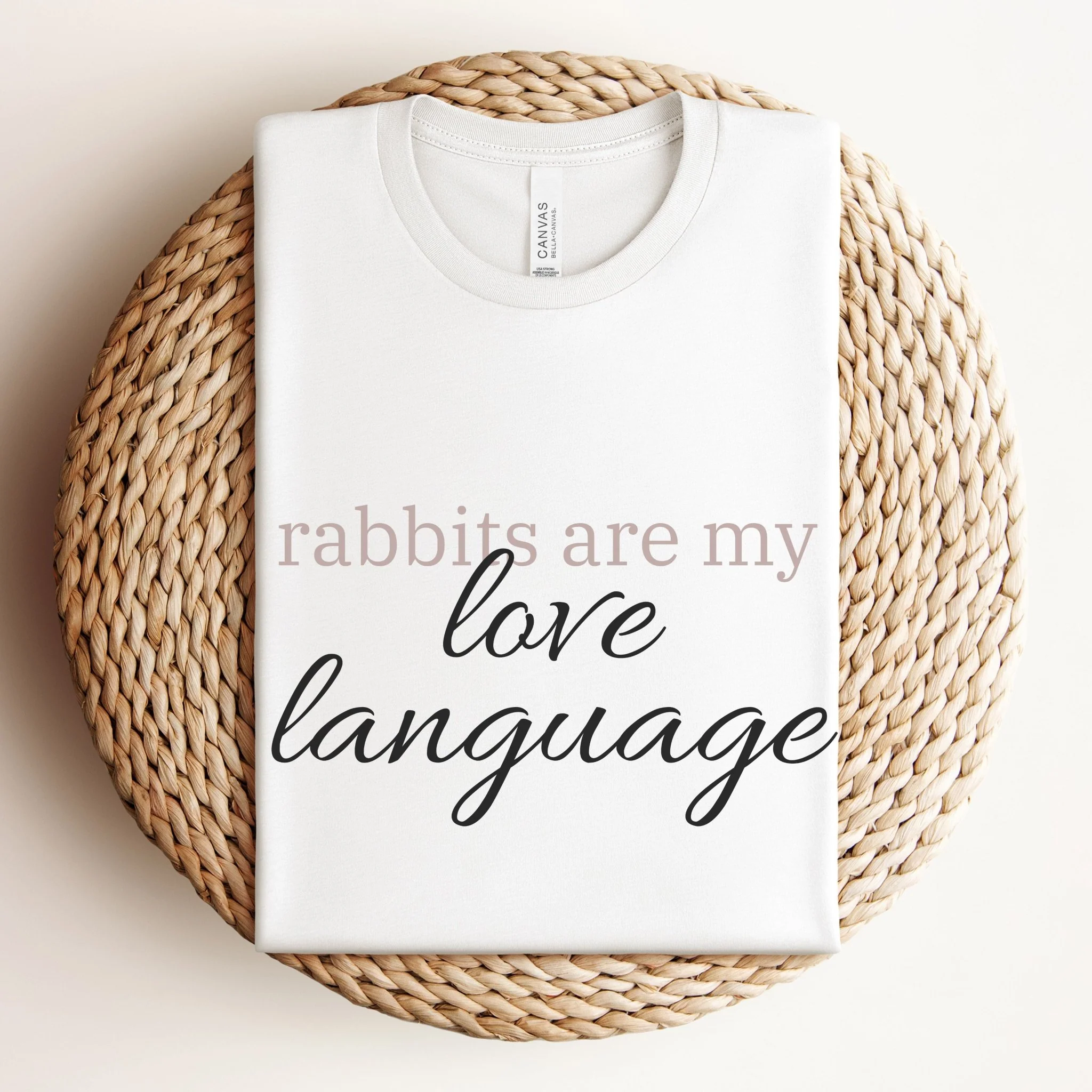 Rabbits Are My Love Language Unisex T-Shirt - Image 6