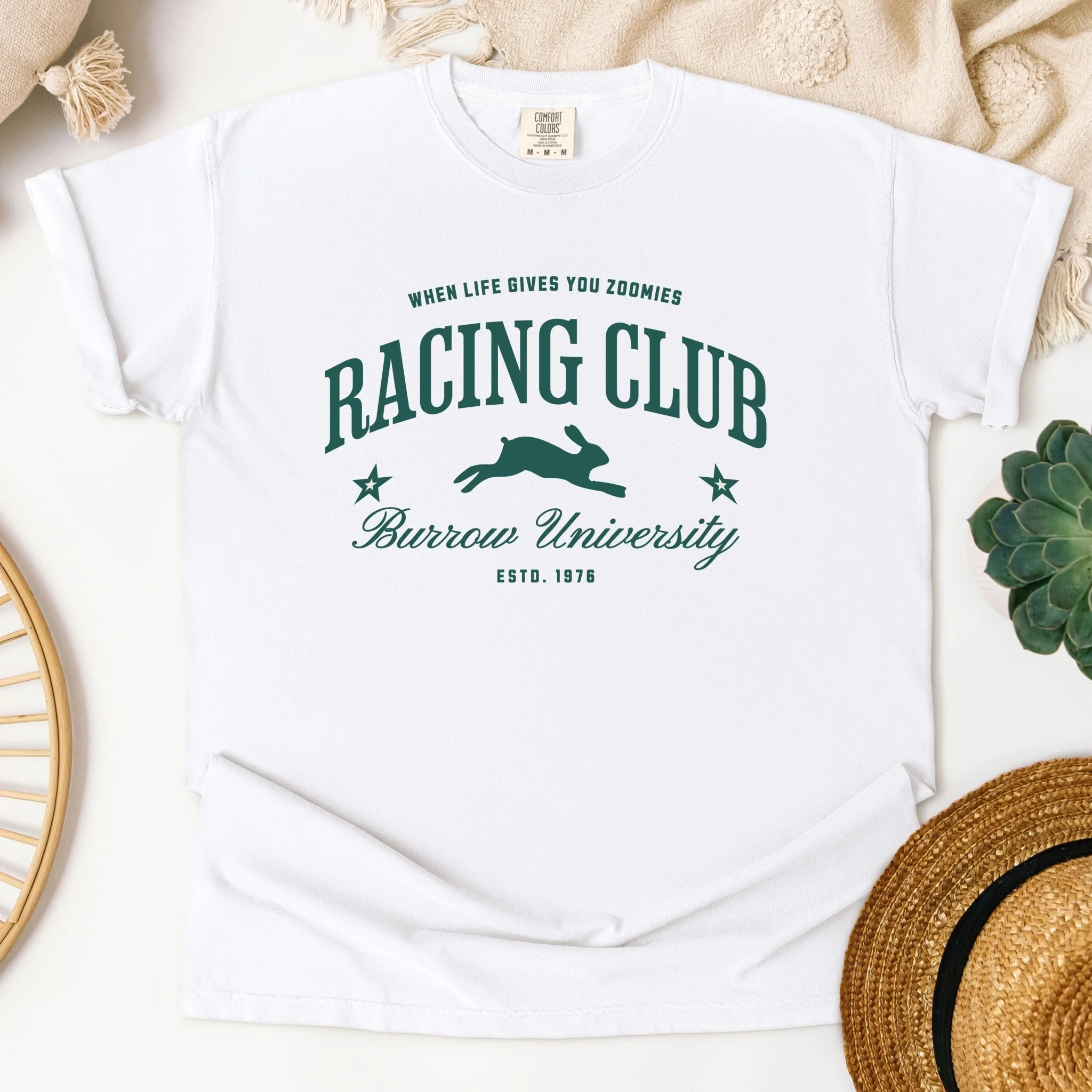 Racing Club Unisex Garment-dyed Heavyweight T-Shirt - Image 3