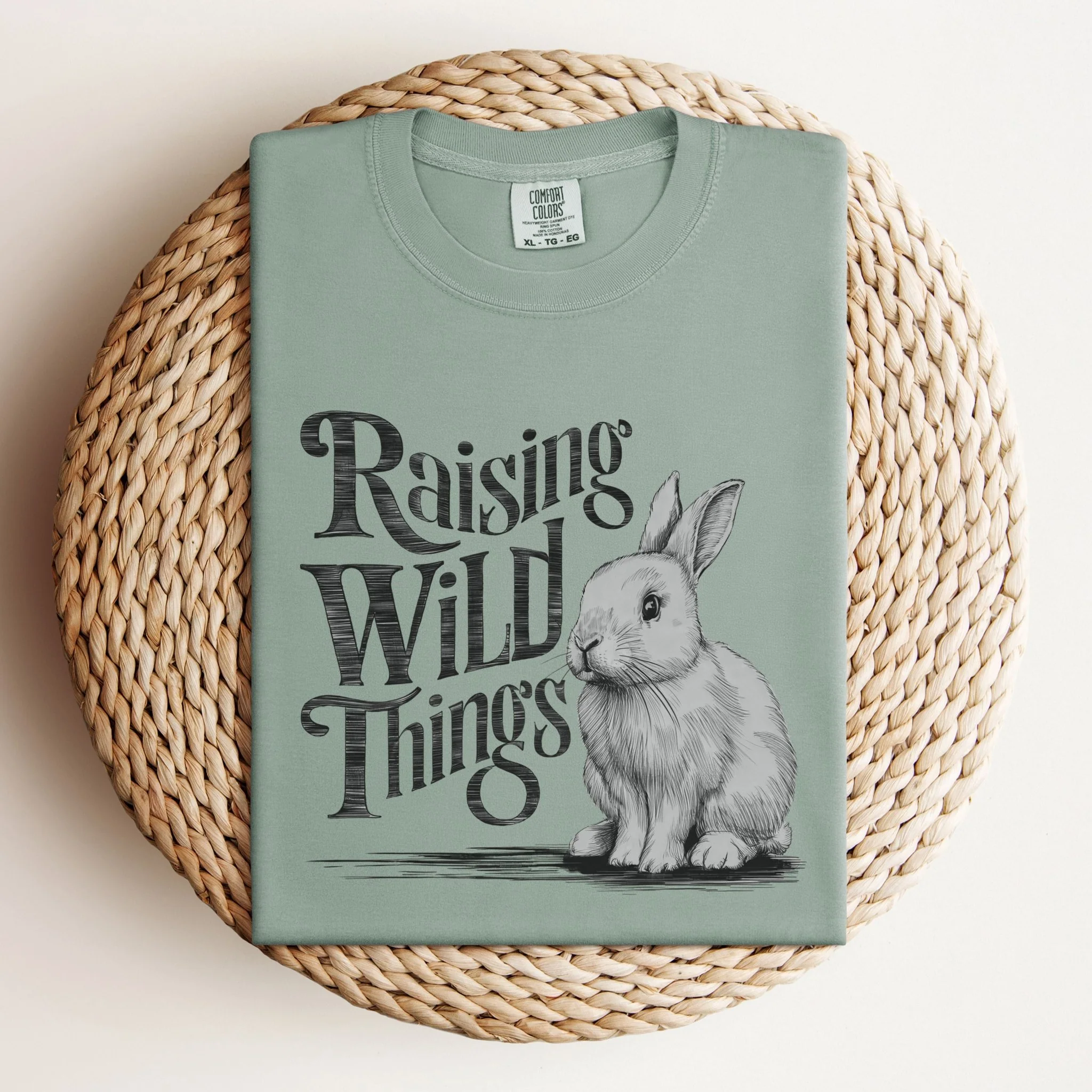 Raising Wild Things Unisex Garment-dyed Heavyweight T-Shirt - Image 4