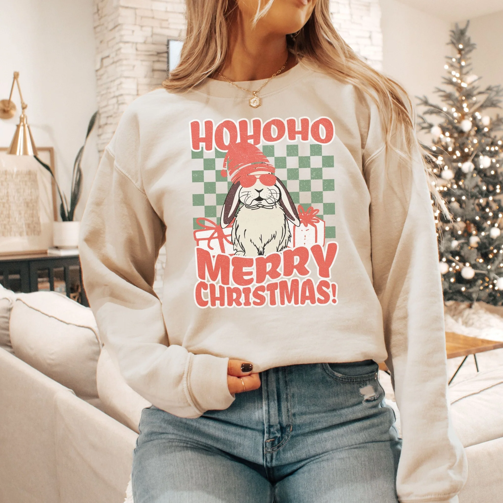 Santa Bunny Unisex Sweatshirt