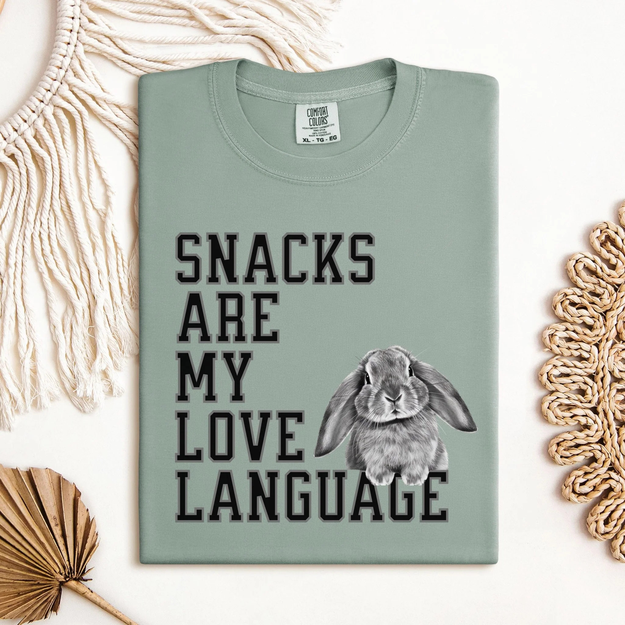 Snacks Are My Love Language Unisex Garment-dyed Heavyweight T-Shirt - Image 3