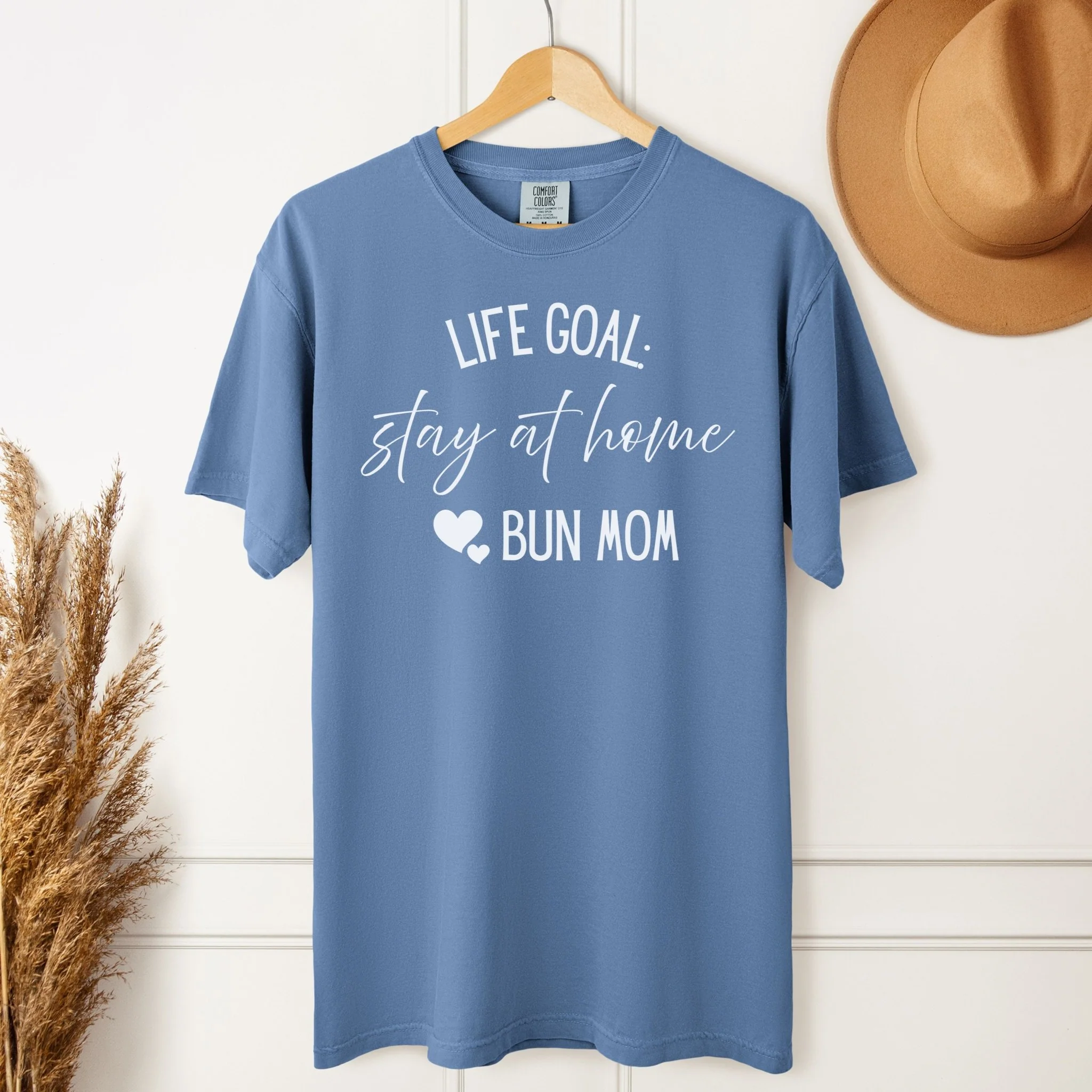 Stay at Home Bun Mom Unisex Garment-dyed Heavyweight T-Shirt - Image 5