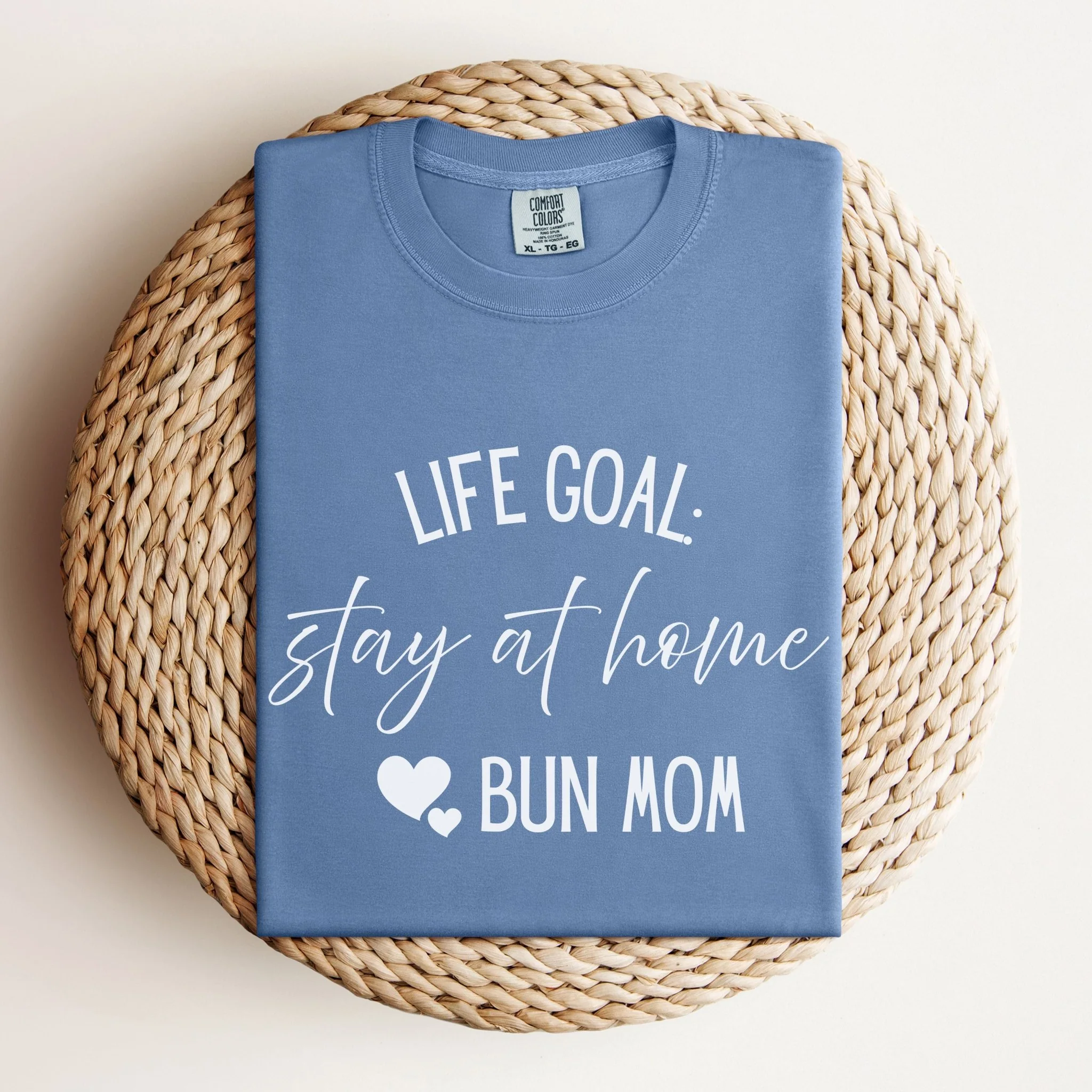Stay at Home Bun Mom Unisex Garment-dyed Heavyweight T-Shirt - Image 8