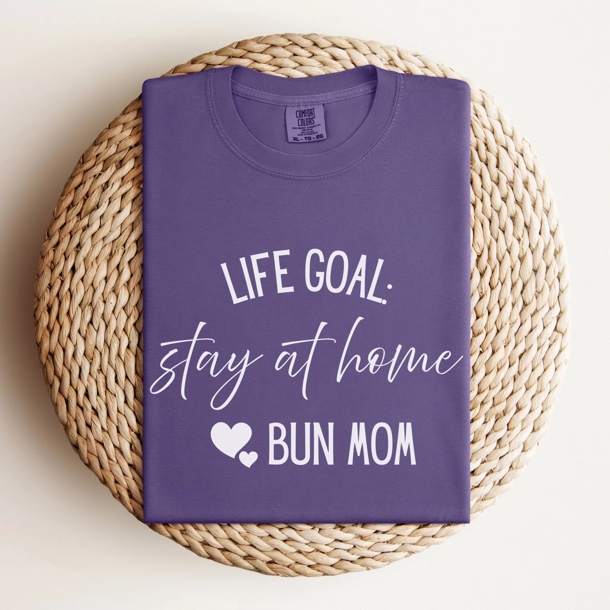 Stay at Home Bun Mom Unisex Garment-dyed Heavyweight T-Shirt - Image 9